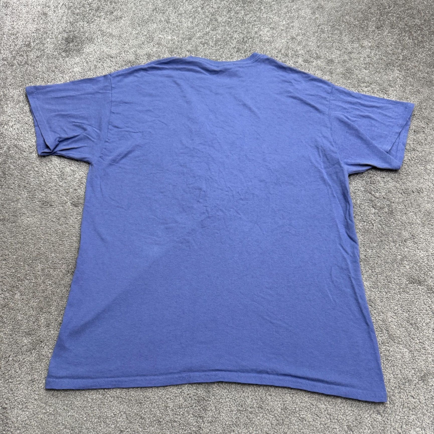 Gildan Gildan Heavy Cotton Juneau Alaska Embroidered T-Shirt Mens Large Blue Crew Tee Size US L / EU 52-54 / 3 - 2 Thumbnail