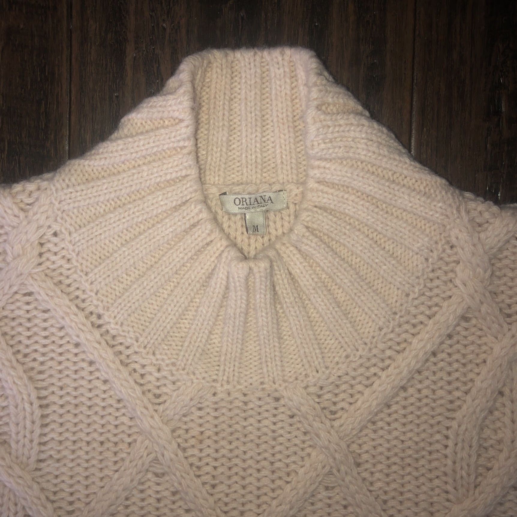 Vintage Oriana Acrylic Sweater Womens Size Medium Beige Long Sleeve Pullover M Size M / US 6-8 / IT 42-44 - 2 Thumbnail