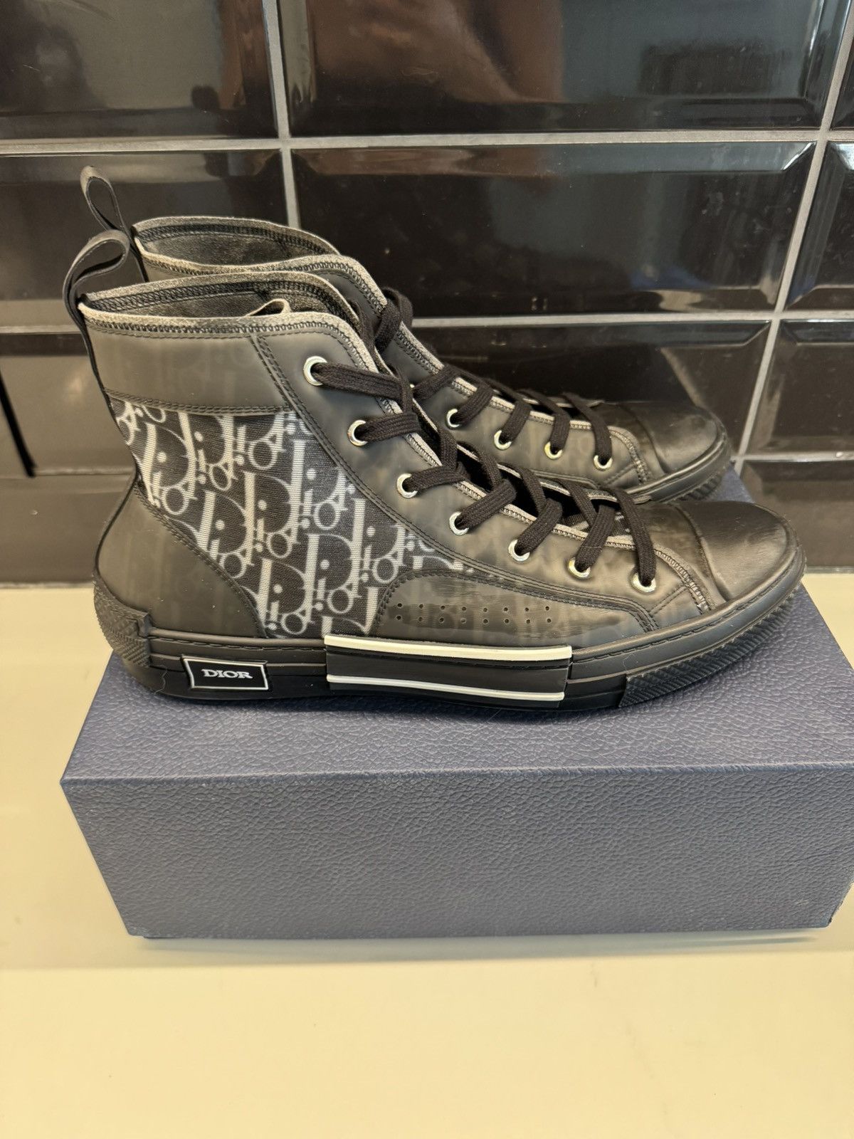 Dior Dior B23 Kim Jones High-Top – Oblique Black – Size 13 Size US 13 / EU 46 - 3 Thumbnail