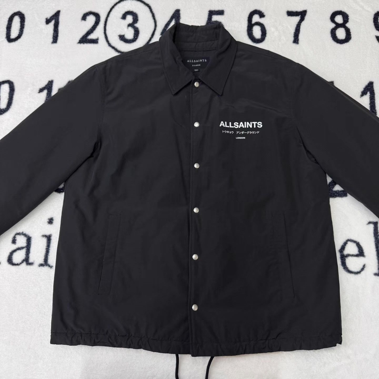 Allsaints ALLSAINTS Black Lightweight Cotton Training Jacket Q10 Size US XL / EU 56 / 4 - 1 Thumbnail