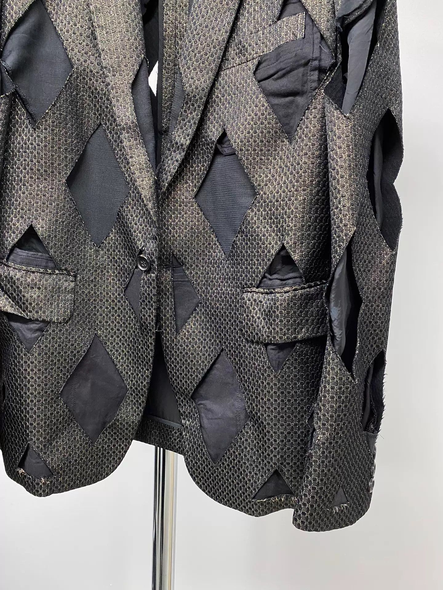 Comme des Garcons CDG Homme Plus Diamond Cutout Blazer Size US M / EU 48-50 / 2 - 6 Thumbnail