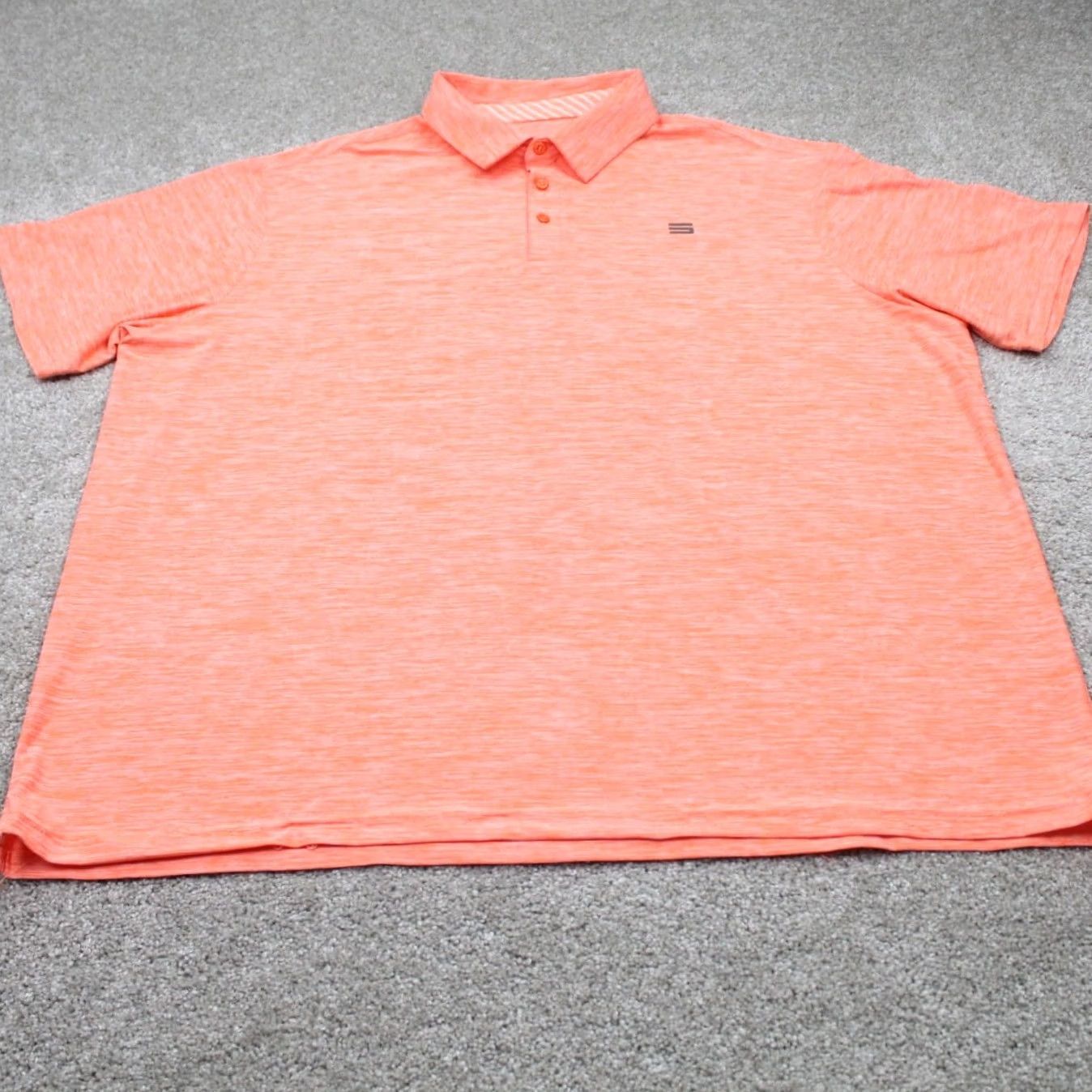 Vintage Three Sixty Six Polo Shirt Mens 3XL XXXL Orange Performance Stretch Golf S/S Shirt Size US XXL / EU 58 / 5 - 2 Thumbnail