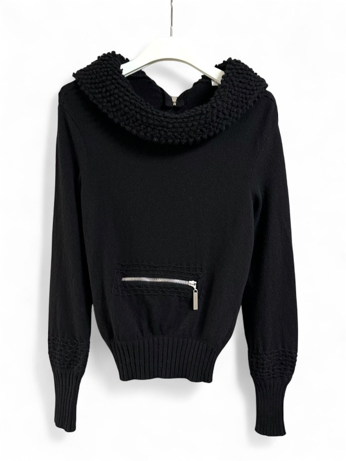 Dior Christian Dior John Galliano Wool Chunky Zip Neck, Size M Size M / US 6-8 / IT 42-44 - 4 Thumbnail