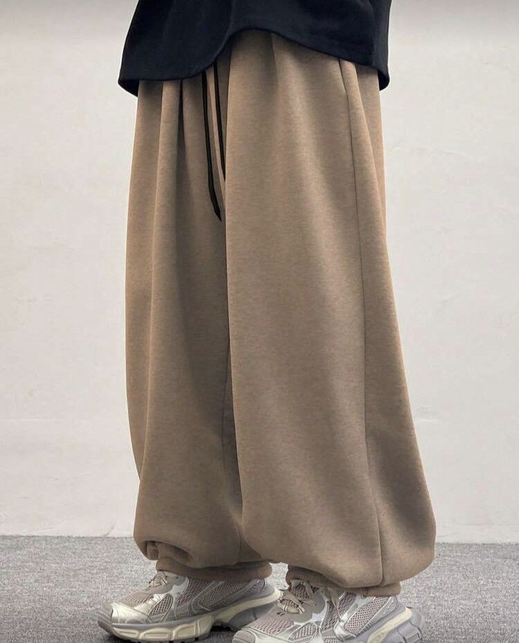 Japanese Brand Wide-Leg Baggy Fleece Sweatpants Oversized Joggers Size US 32 / EU 48 - 6 Thumbnail