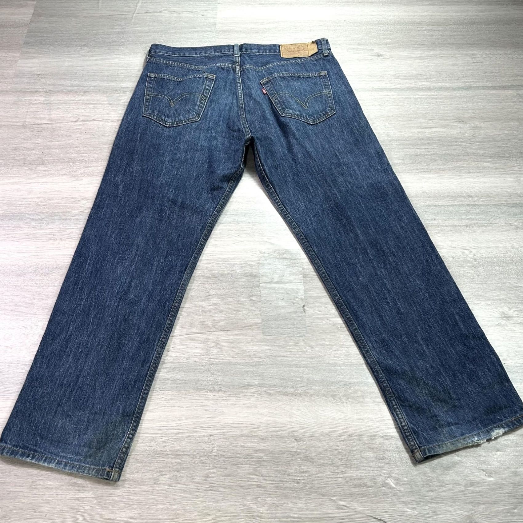 Levi's Levi's 501 Jeans Mens 38x31 Blue Button Fly Straight Leg Denim Red Tab Womens? Size US 38 / EU 54 - 2 Thumbnail