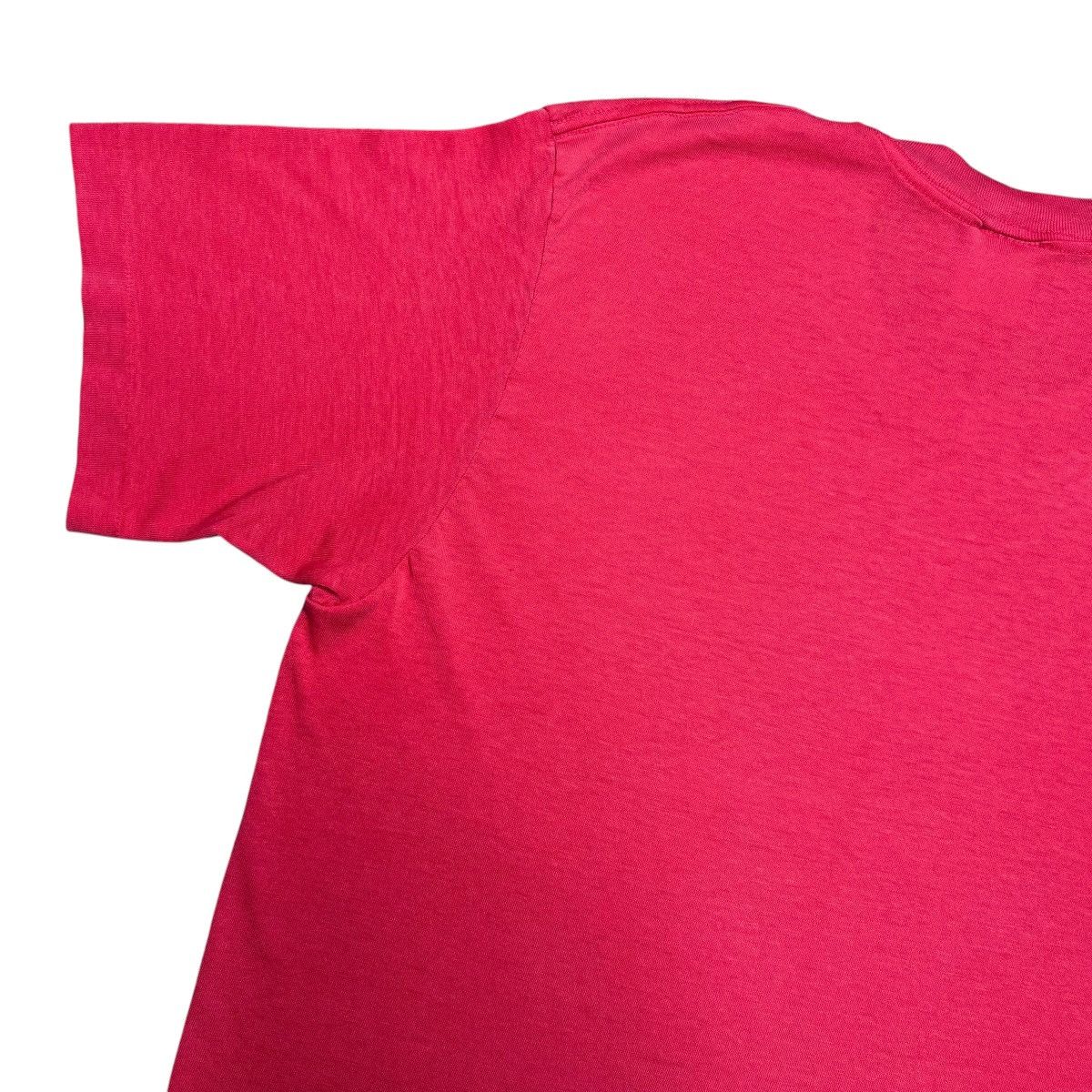 Nike × Vintage 1980s Nike Spell Out Graphic Red Cotton Polyester Blend Tee Size US L / EU 52-54 / 3 - 13 Thumbnail