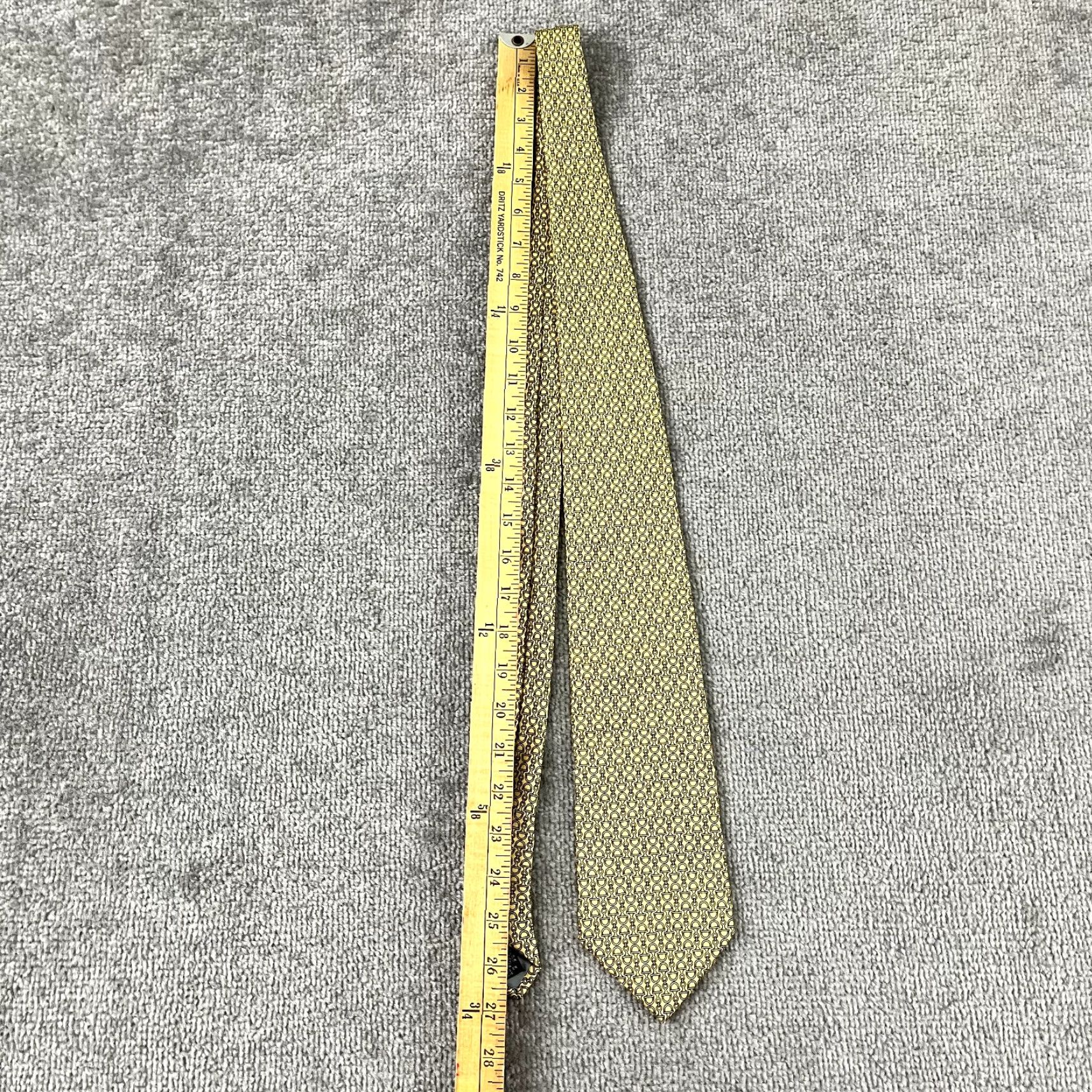 Vintage VINTAGE Beaufort Men’s Tie Equestrian Horse Bits Silk Italy Classic 57-60 Inches Yellow Size ONE SIZE - 4 Thumbnail