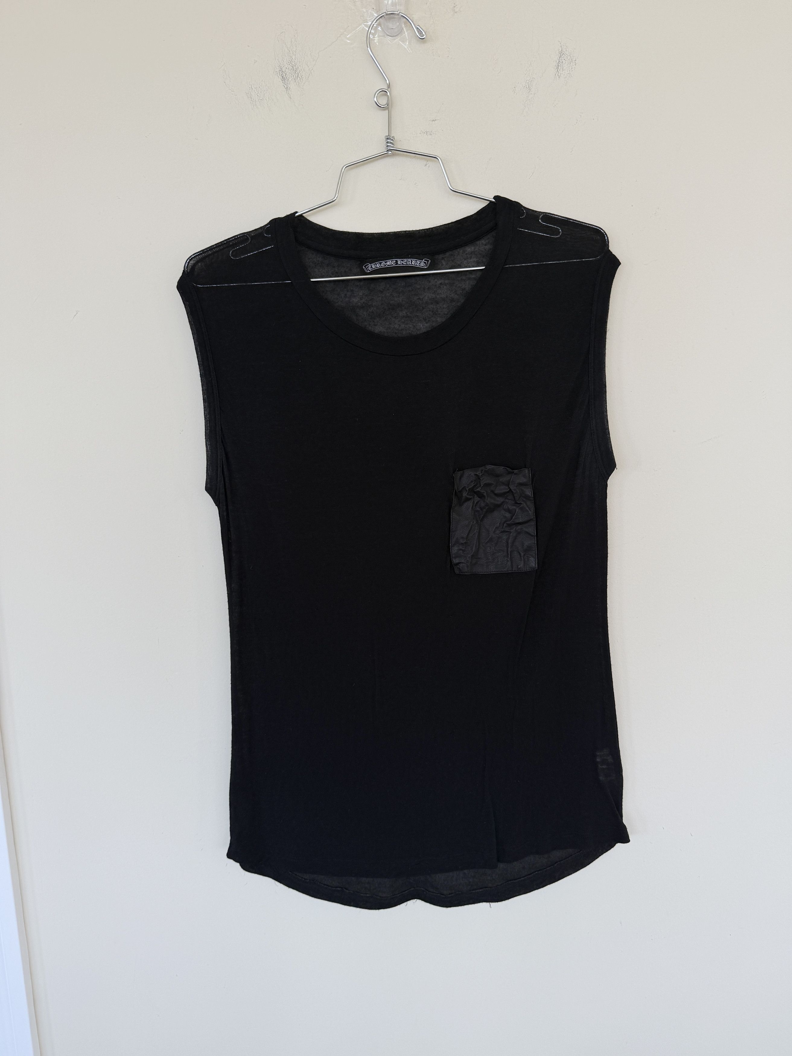 Chrome Hearts CH Vintage See Thru Tank Top With Leather Pocket/Patch Size US S / EU 44-46 / 1 - 1 Thumbnail