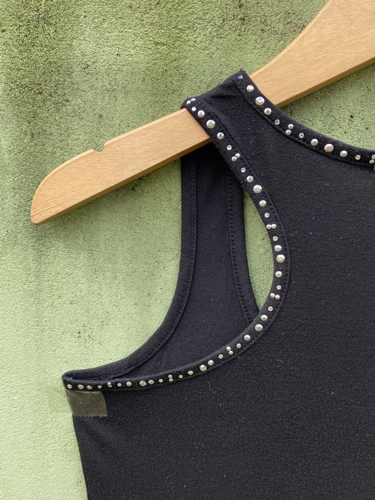 Japanese Brand INGNI Studded Ribbed Tank Top Black Japanese Punk Style Size M / US 6-8 / IT 42-44 - 10 Thumbnail