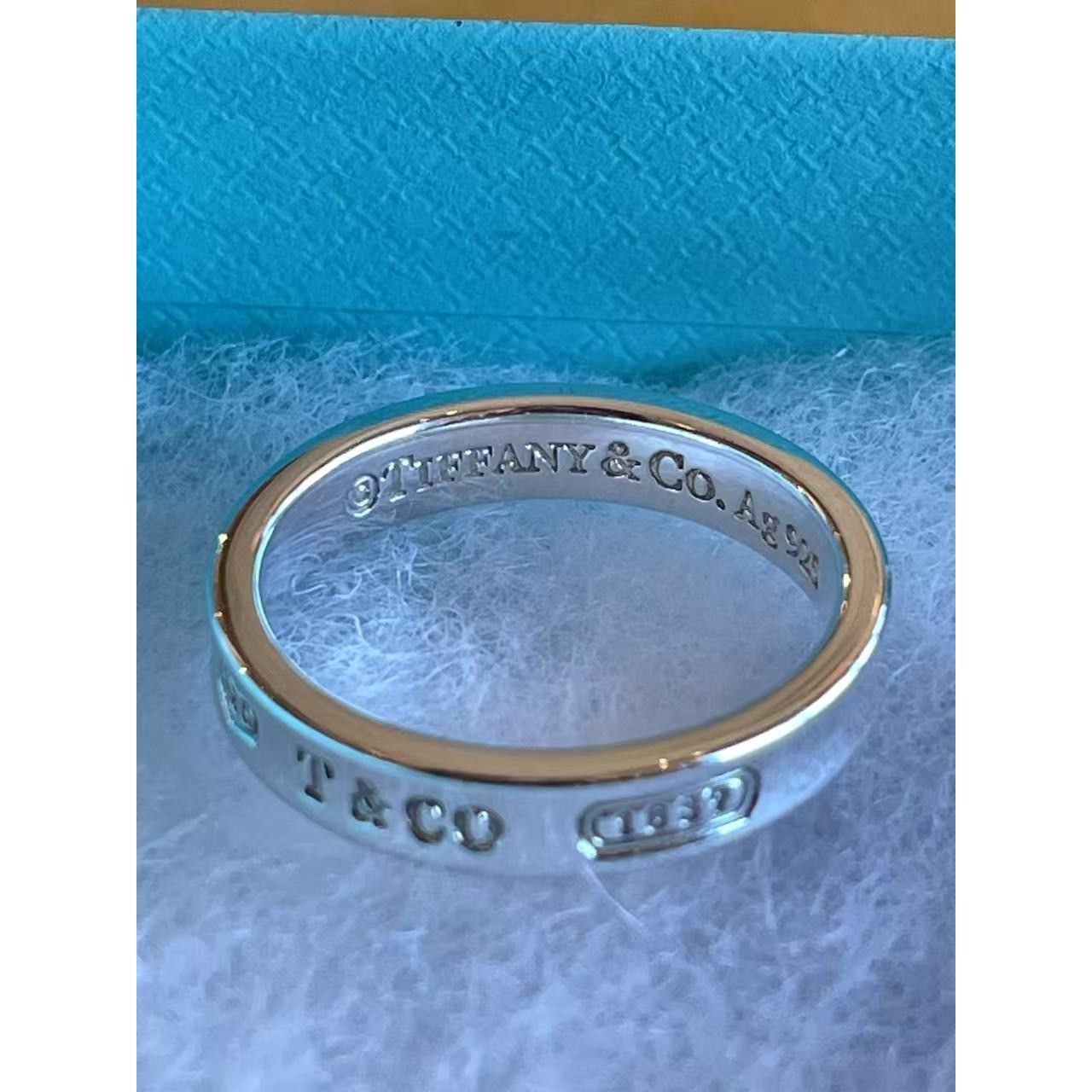 Tiffany & Co. Tiffany & Co. Sterling Silver & 18k Gold Two-Tone 1837 Ring Size ONE SIZE - 6 Thumbnail