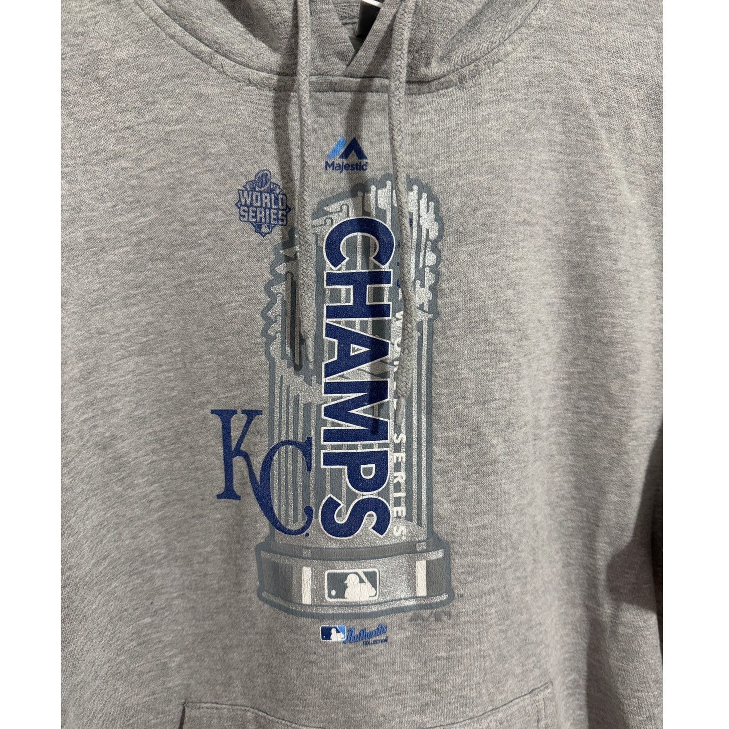 Majestic Kansas City Royals World Series Champs Hoodie Size M Size US M / EU 48-50 / 2 - 2 Thumbnail