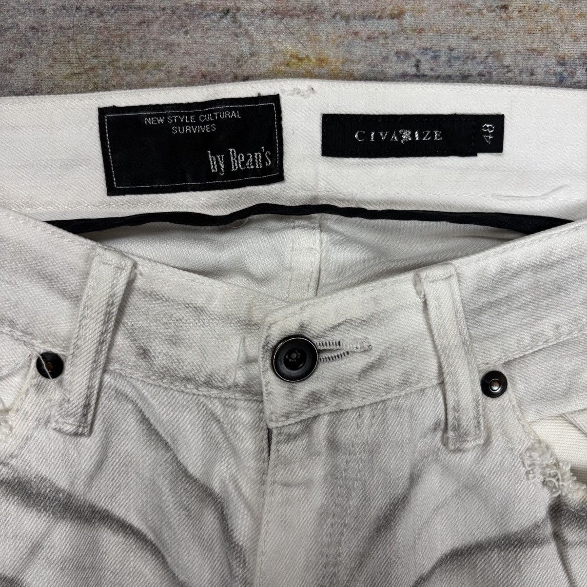 Yasuyuki Ishii 2000s Civarize - Waxed Clawmark Denim Pants Size US 29 - 7 Thumbnail