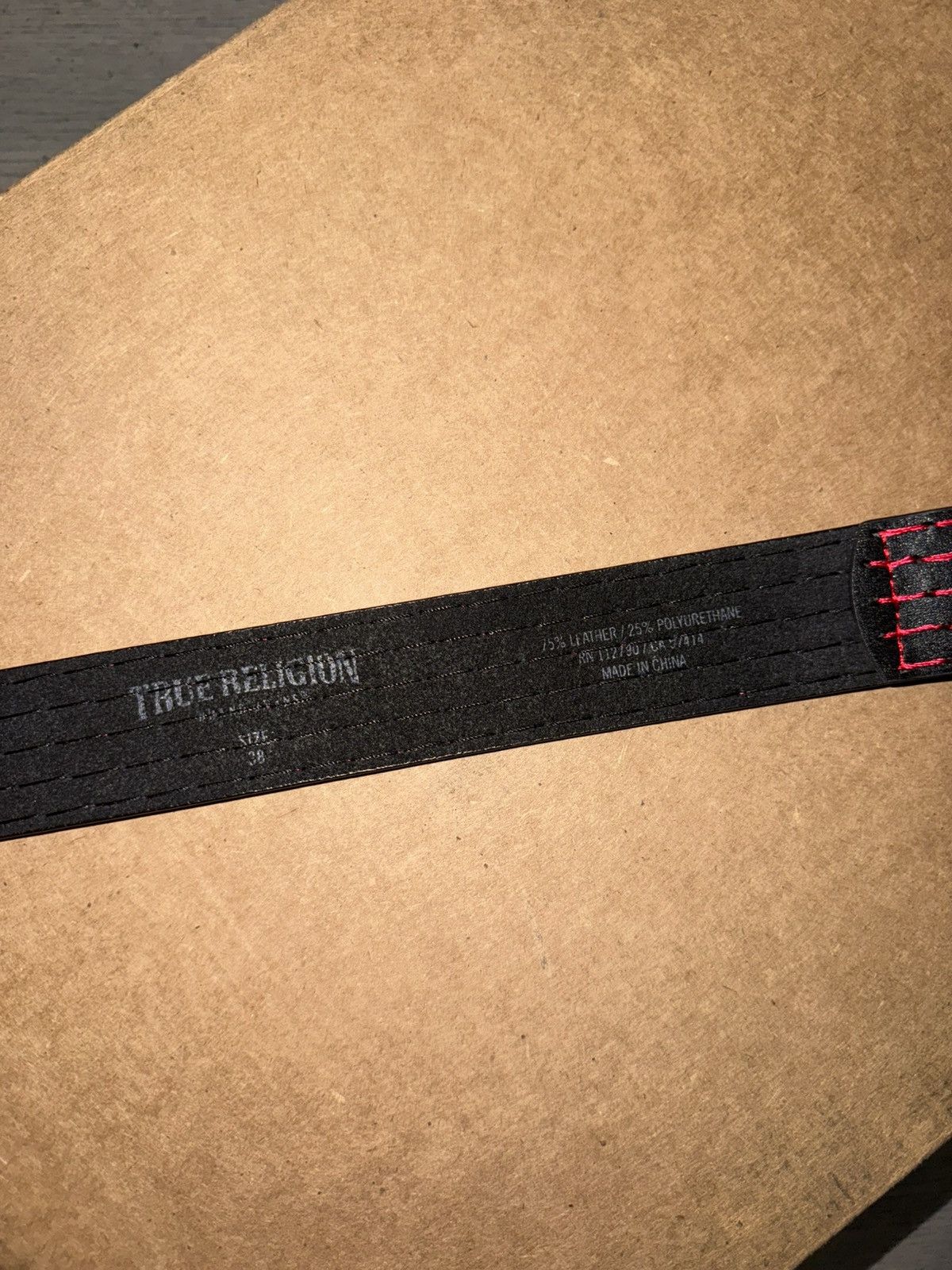 True Religion True Religion Multi Big T Stitch Belt Size 38 - 4 Thumbnail