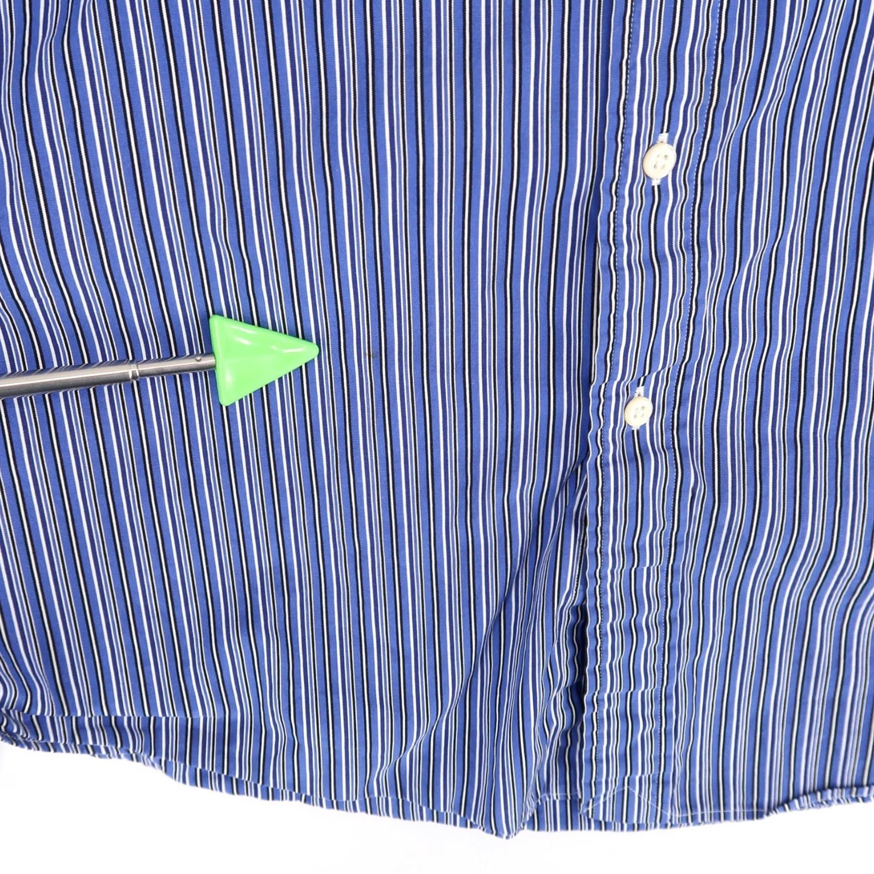 Ralph Lauren Ralph Lauren Shirt Mens XL Blue Striped Custom Fit Button-Down Long Sleeve Shirt Size US XL / EU 56 / 4 - 4 Thumbnail