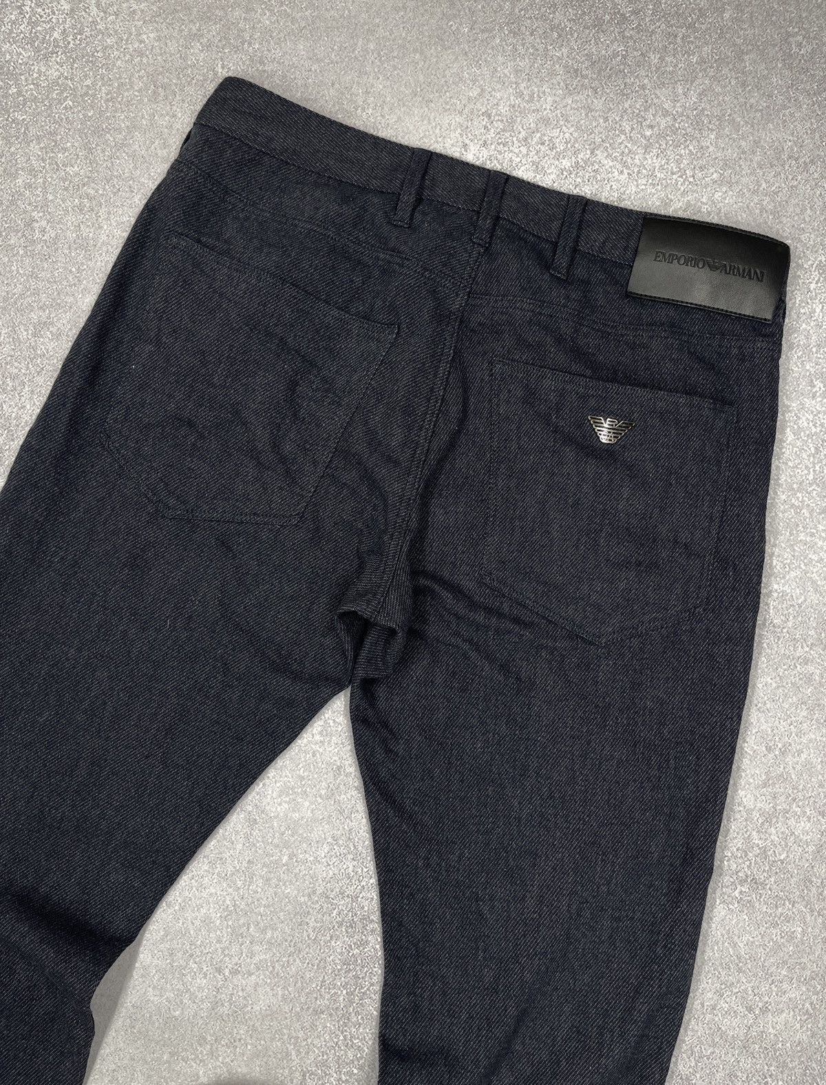 Emporio Armani Mens Emporio Armani J6 Herringbone Pants Grey Size 30 Size US 30 / EU 46 - 3 Thumbnail
