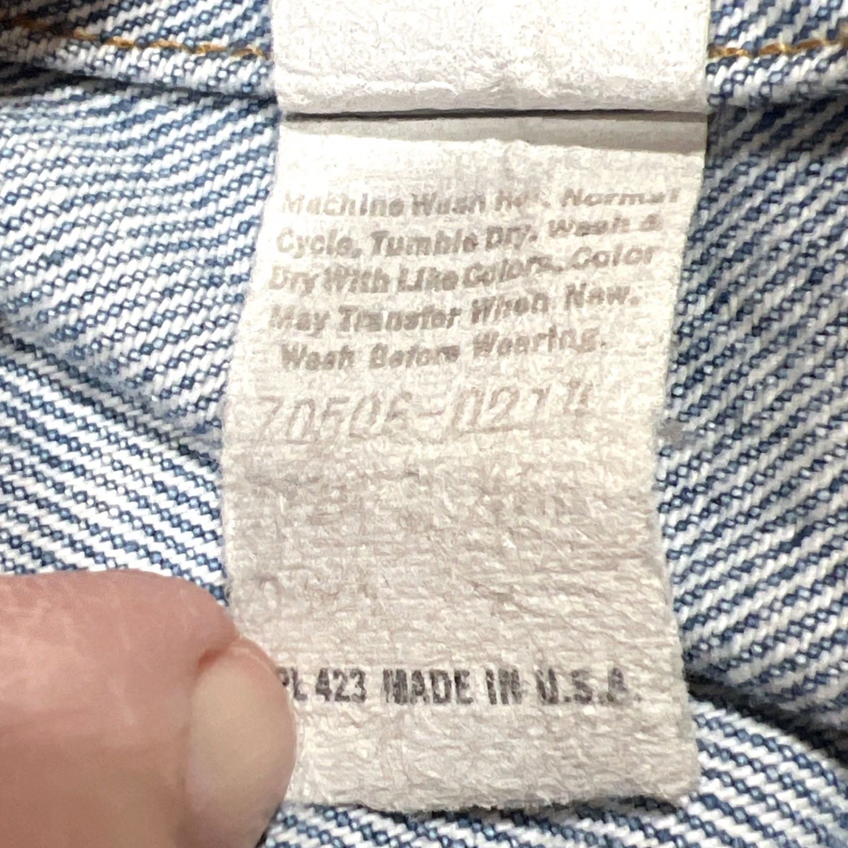 Levi's VINTAGE Levi’s Jacket Trucker USA Men’s 46R Denim Blue 70506-0214 Distressed Size US 30 / EU 46 - 6 Thumbnail