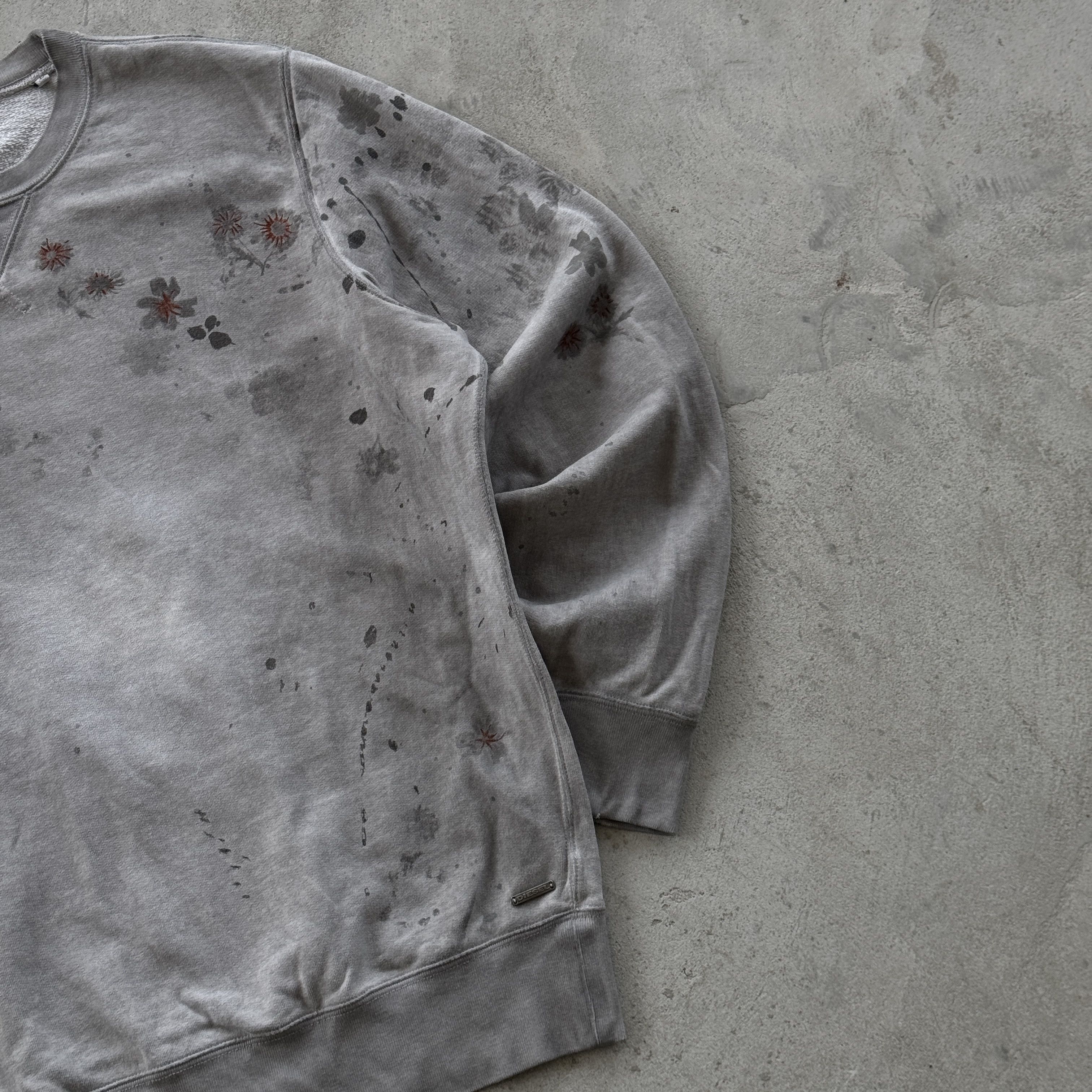 Diesel Vintage Diesel Sweatshirt Distressed Paint Splatter Crewneck Size US L / EU 52-54 / 3 - 2 Thumbnail