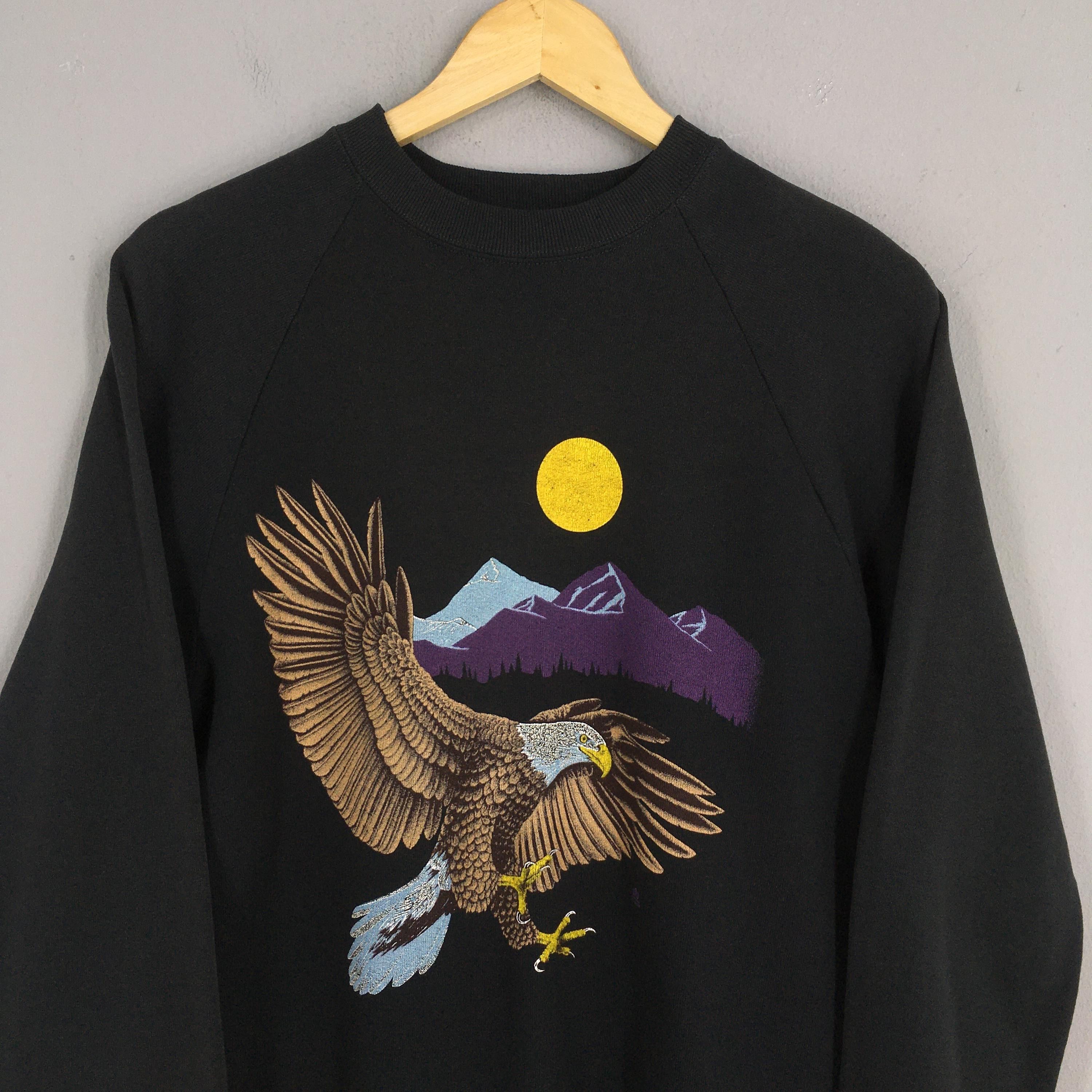 Jerzees × Vintage Vintage 90s Jerzees Eagle Wildlife Sweatshirt Medium Size US M / EU 48-50 / 2 - 2 Thumbnail