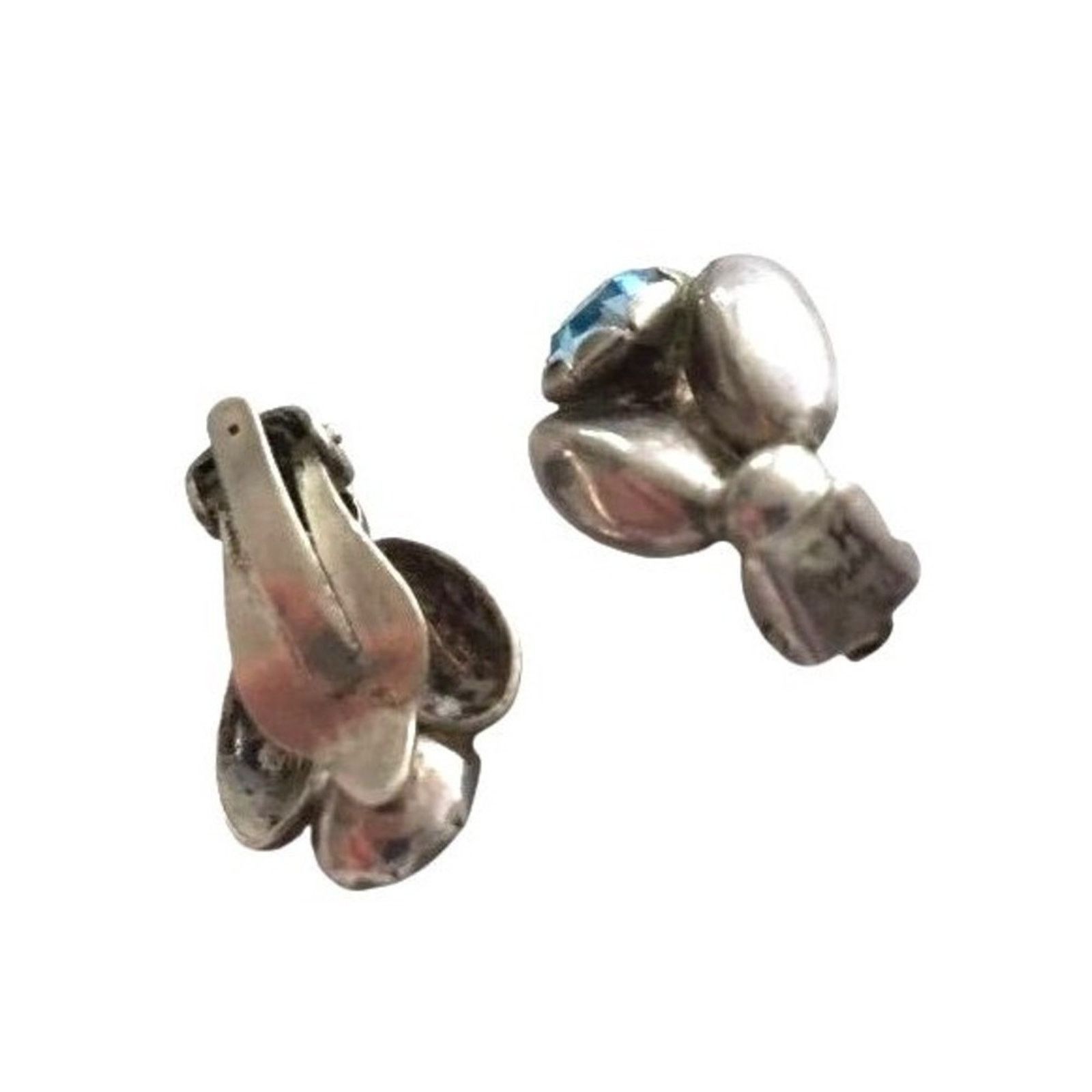 The Unbranded Brand Max Standager Earrings Round Aquamarine Sterling Silver 925 Size ONE SIZE - 7 Thumbnail