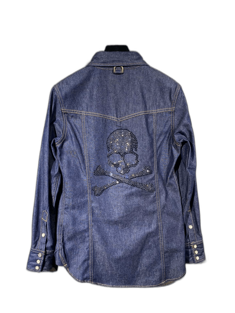 Mastermind Japan mastermind japan Denim Skull Shirt Size US XS / EU 42 / 0 - 1 Thumbnail