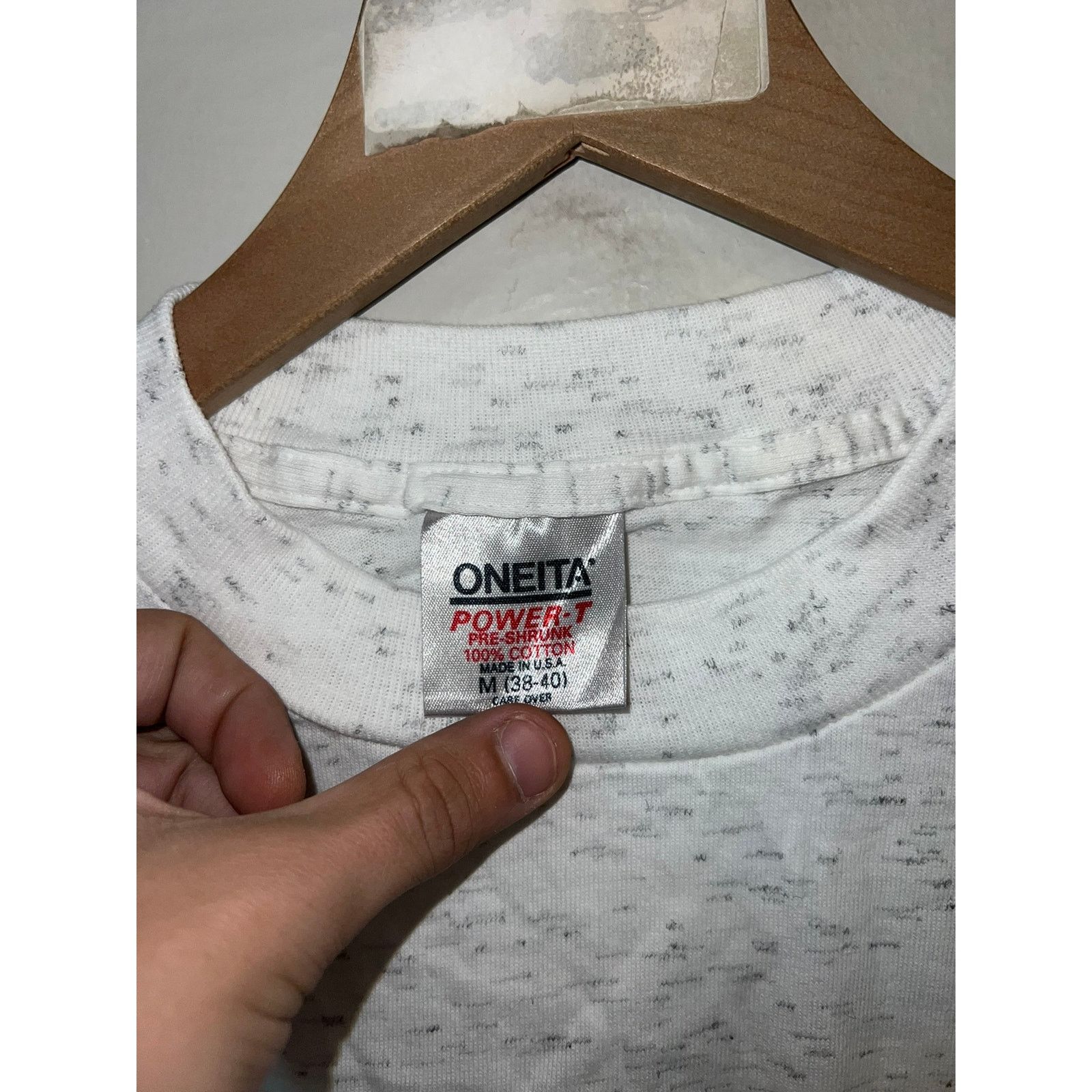 Vintage Vintage Test Print Mount Rushmore White Speckled M Tee Shirt Size US M / EU 48-50 / 2 - 2 Thumbnail