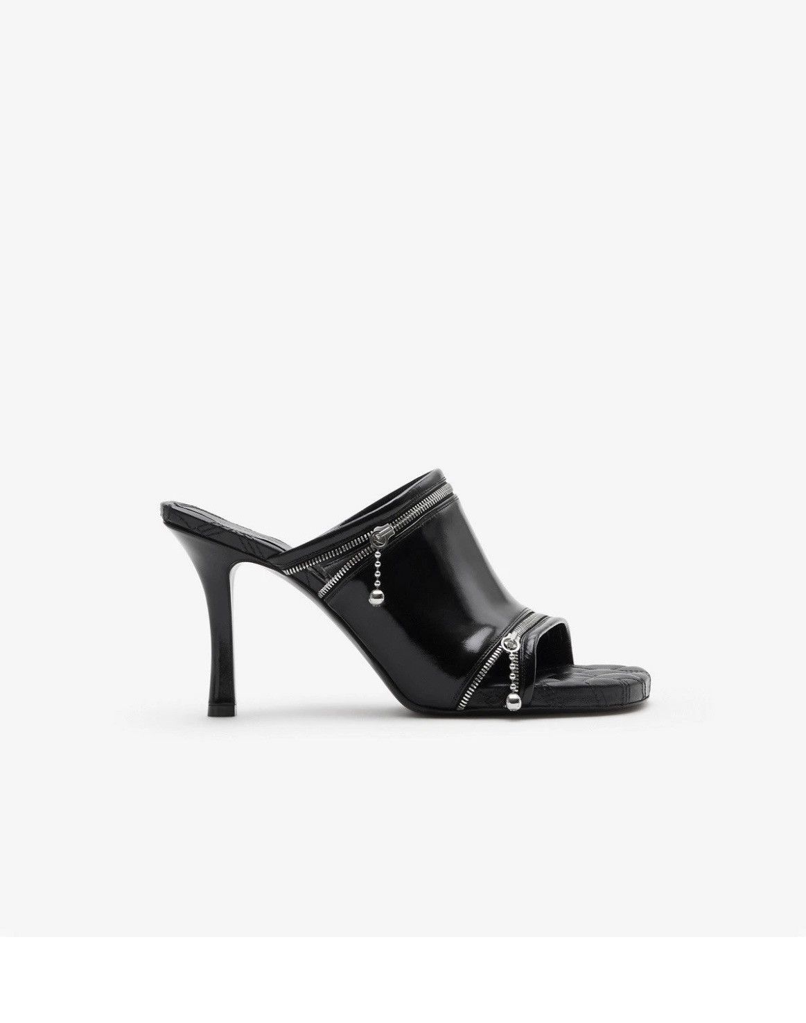 Burberry Leather Peep Sandals