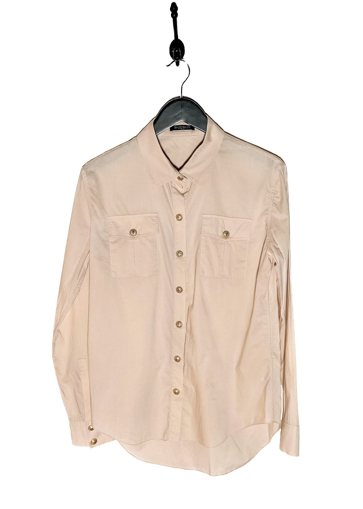 Balmain Balmain Beige Nude Lion Buttoned Light Cotton Shirt Size M / US 6-8 / IT 42-44 - 1 Thumbnail