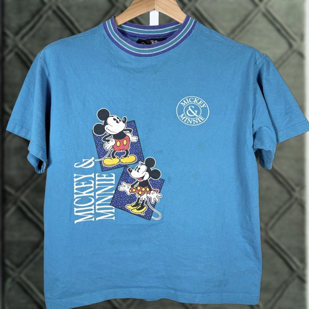 Disney Disney Mickey & Minnie Mouse USA Made T-Shirt Blue Men Small Shirt Size US S / EU 44-46 / 1 - 1 Thumbnail
