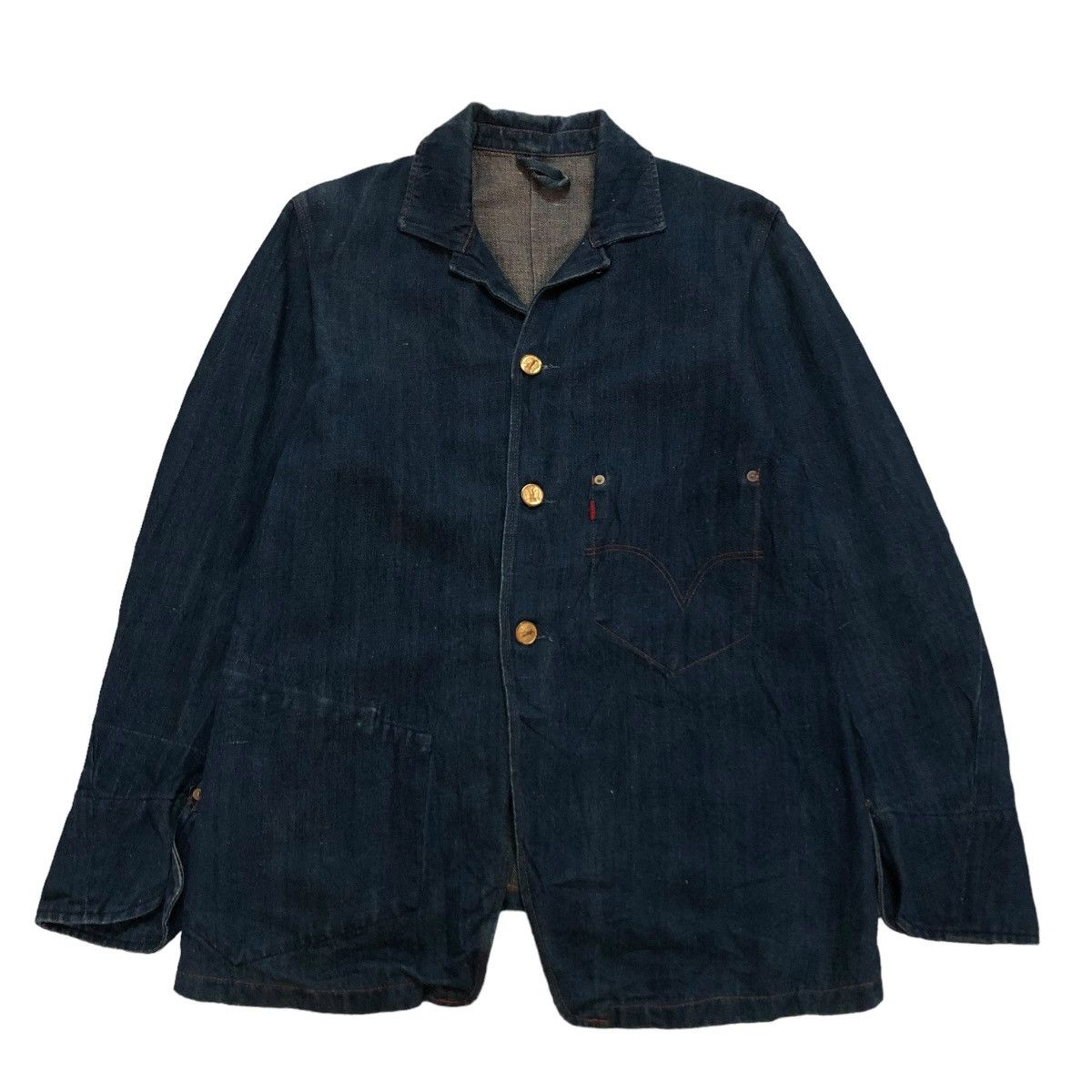Levi's 🔥VINTAGE WORKER DENIM JACKET LEVI’S SINGLE POCKET Size US M / EU 48-50 / 2 - 1 Thumbnail
