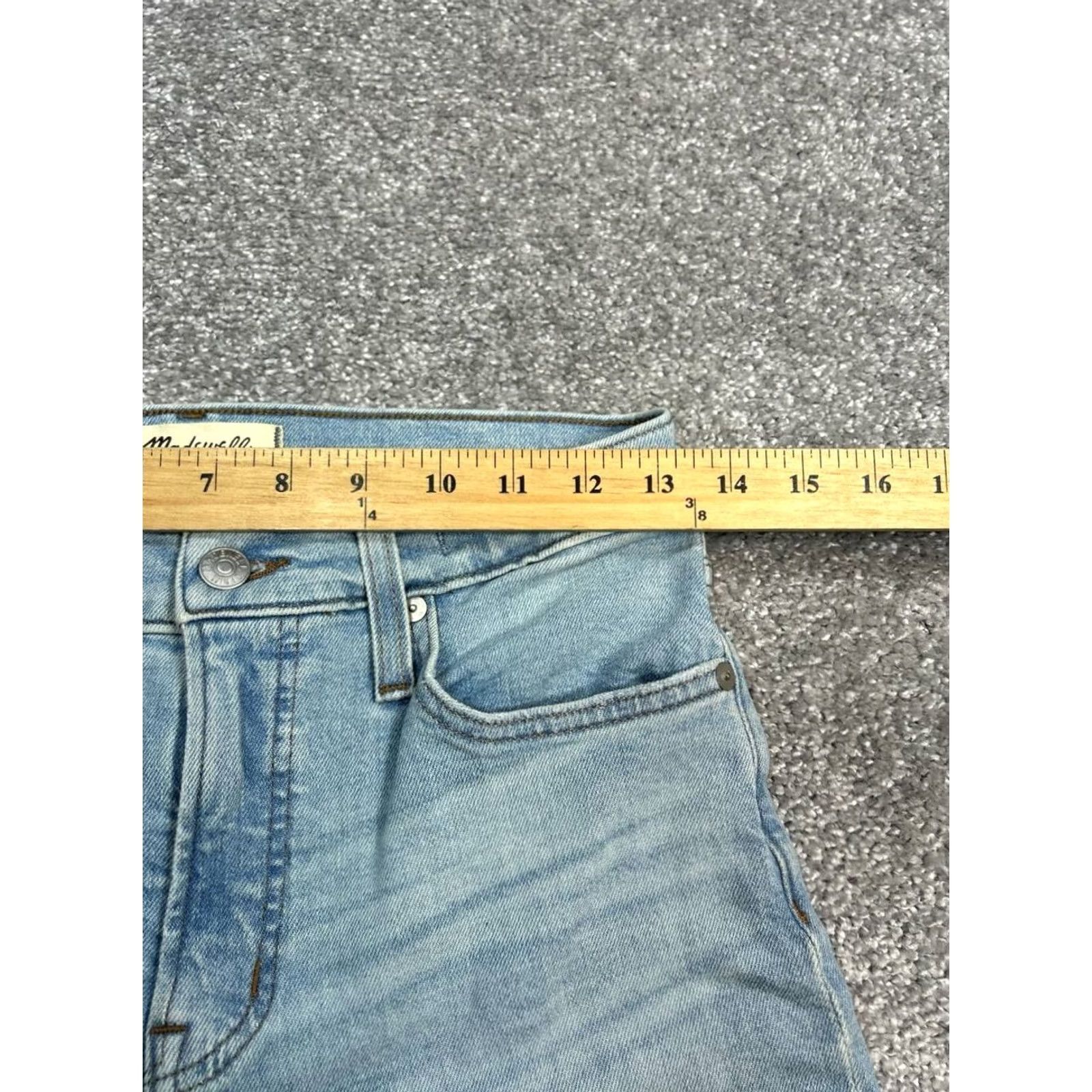 Madewell Madewell Jeans Womens 26 Blue Distressed Logo 26x26 Straight Vintage Regular 5-Pocket Denim Cotton Spandex Blue Jeans Womens Size 26" / US 2 / IT 38 - 7 Thumbnail