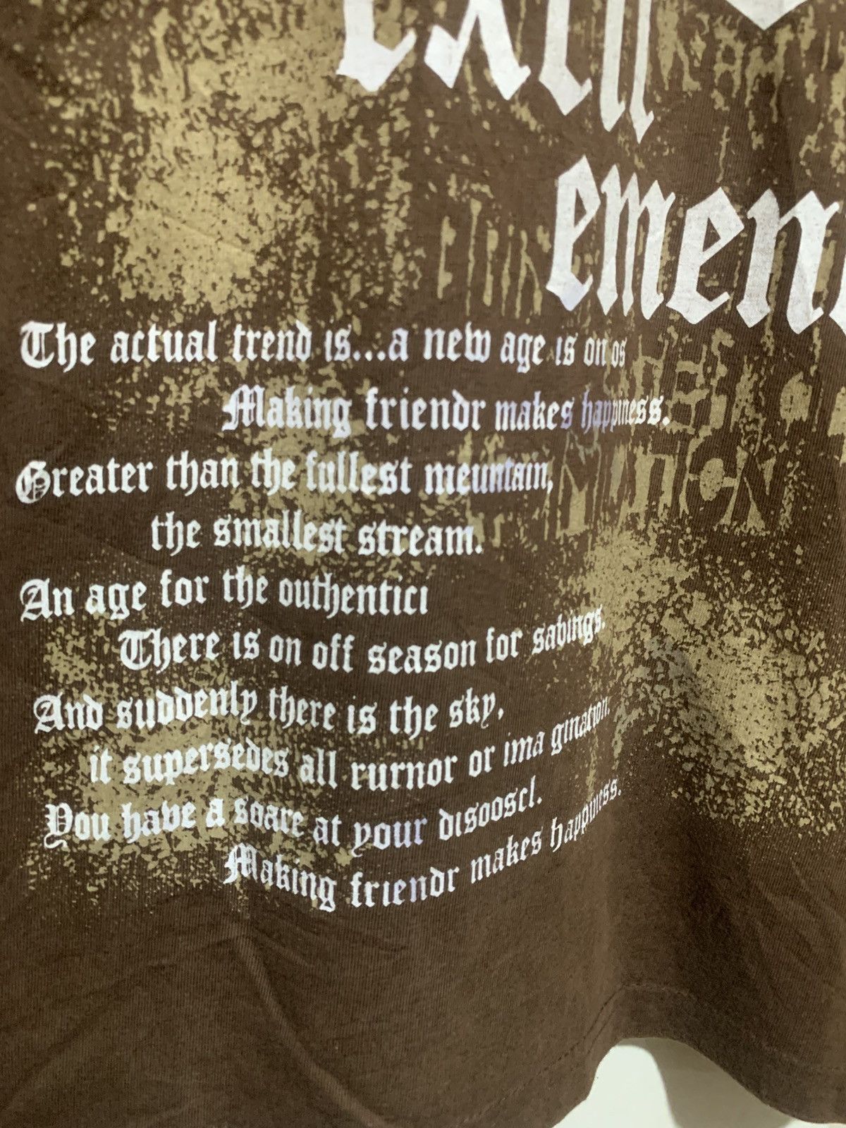 If Six Was Nine Japanese Poem LongSlevee Double Layer Raf Simons Style Tee Size US M / EU 48-50 / 2 - 13 Thumbnail