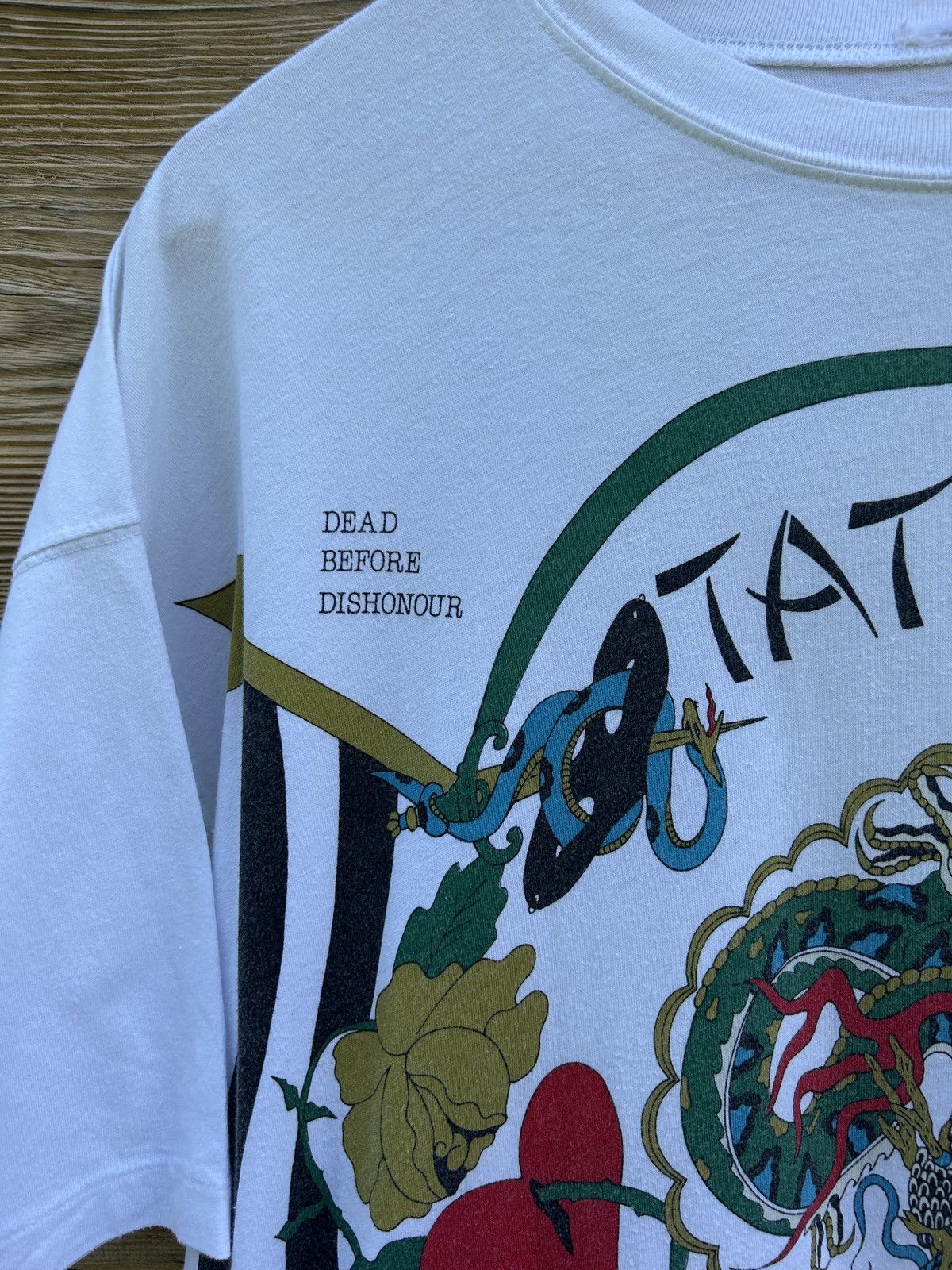 Vintage 90s Vintage Single Stitch Tattoo AOP Art Like Audigier Tee Size US XL / EU 56 / 4 - 2 Thumbnail