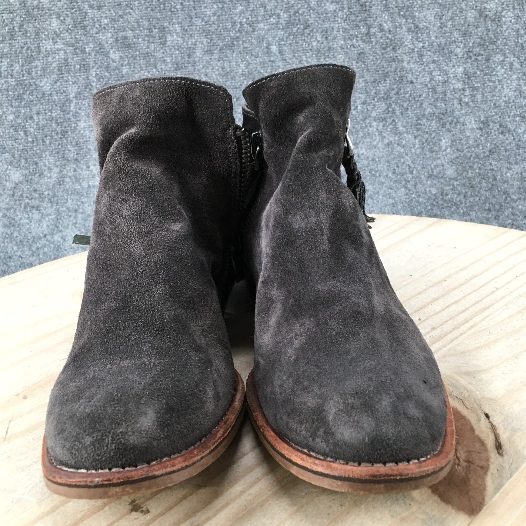 Dolce Vita Dolce Vita Boots Womens 9 Ankle Booties Tassel Zip Up Block Heels Gray Suede Bootie Ladies Gray Suede 9 US Womens Shoes Size US 9 / IT 39 - 7 Thumbnail