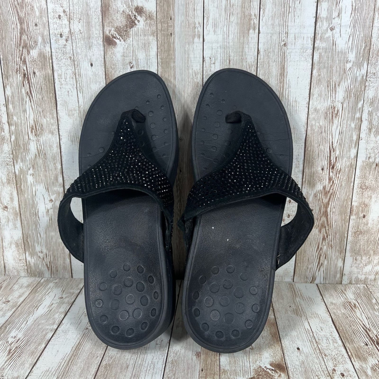 Vionic Vionic Naples black flip flops Womens 11 Size US 11 / IT 41 - 4 Thumbnail