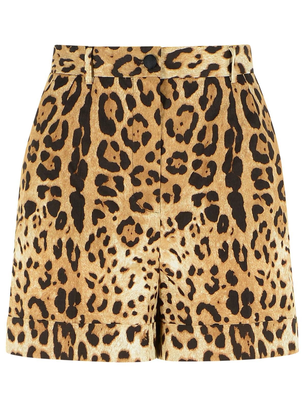 Dolce & Gabbana DOLCE & GABBANA 'Leo' Brown Cotton Shorts Size 28" / US 6 / IT 42 - 1 Thumbnail