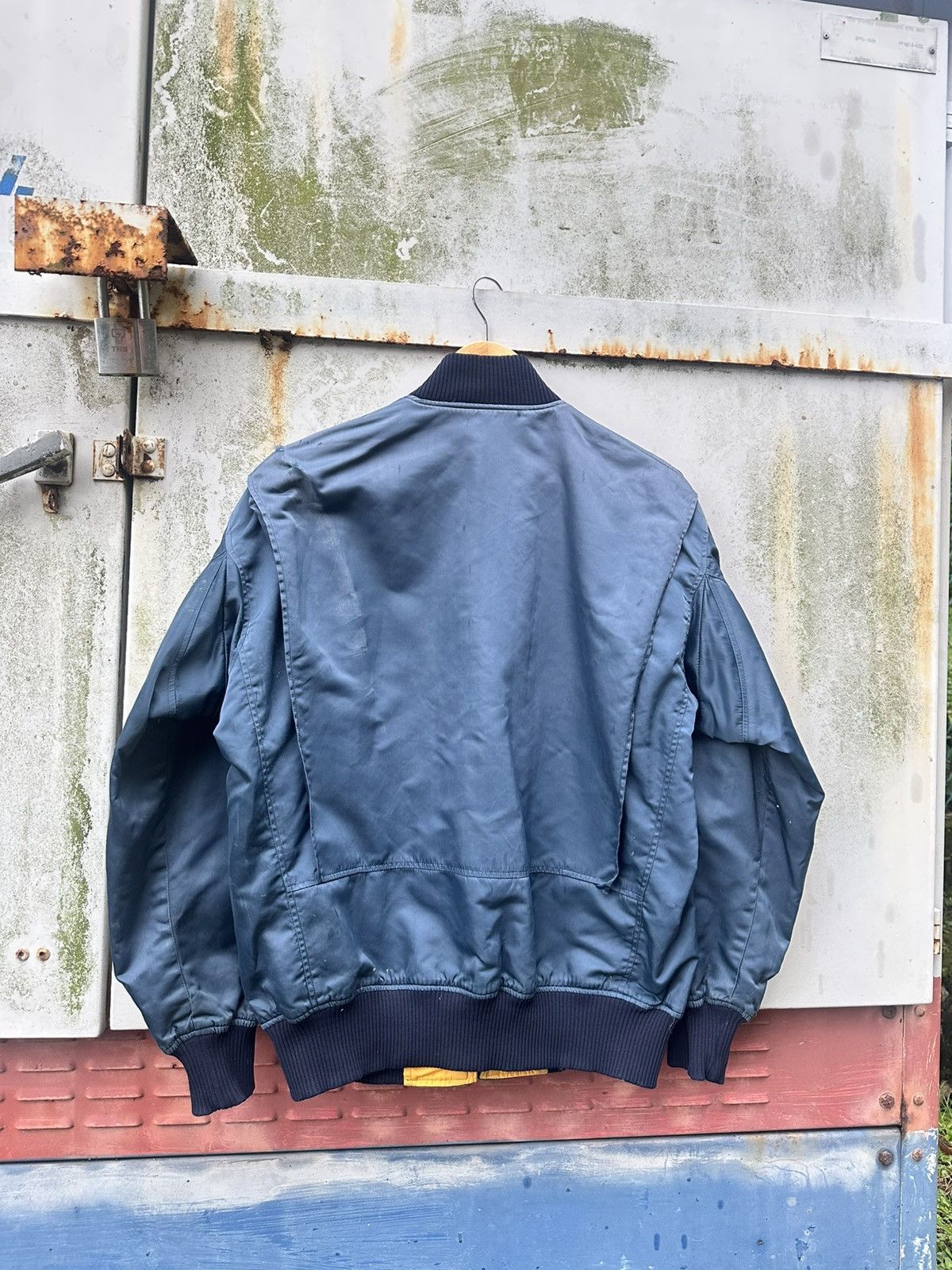 Vintage 👹THRASHED MA-1 Man Intermediate Bomber Jacket Size US M / EU 48-50 / 2 - 8 Thumbnail
