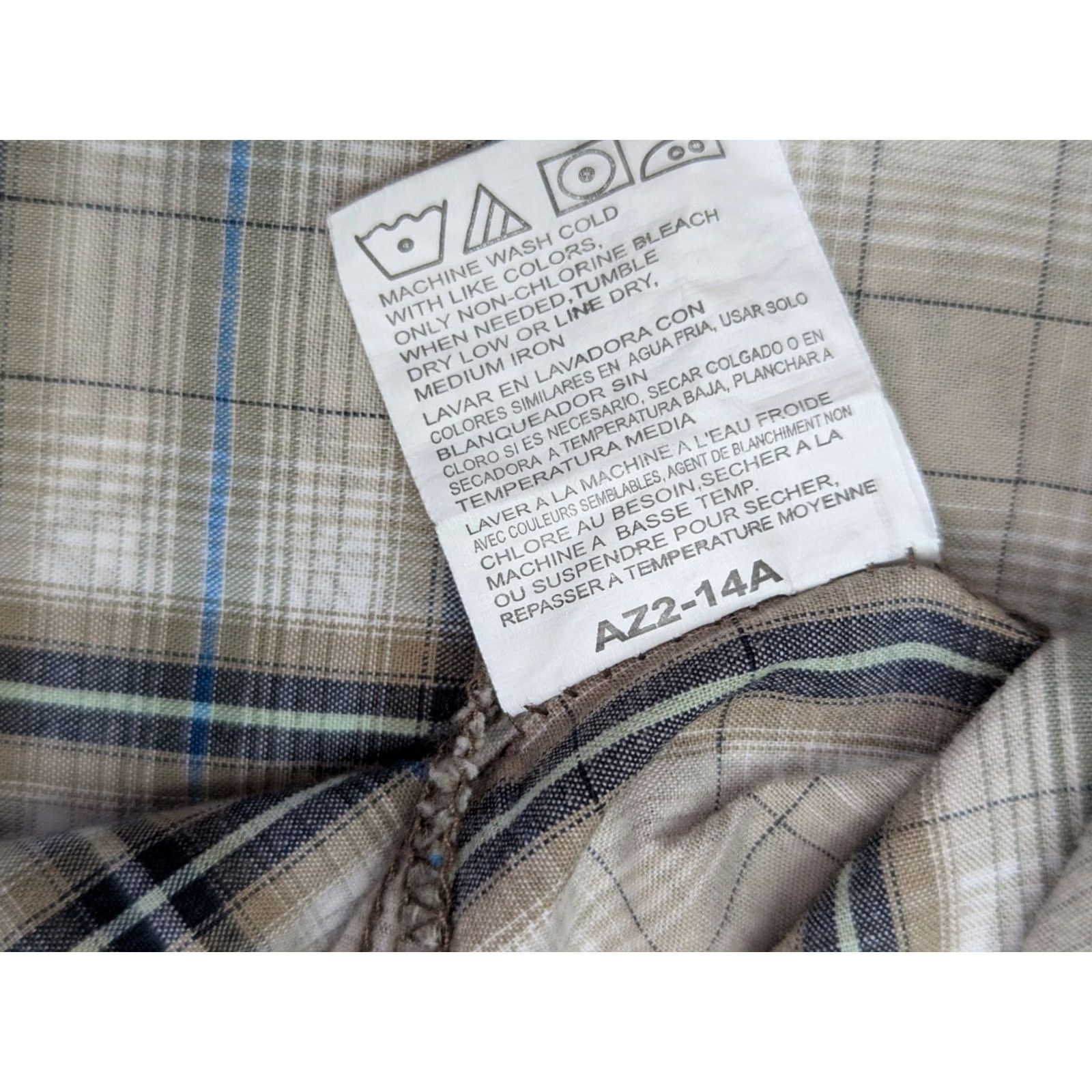 Wrangler VINTAGE Wrangler Retro Brushpopper Western Pearl Snap Shirt Men XL Plaid Beige Size US XL / EU 56 / 4 - 5 Thumbnail