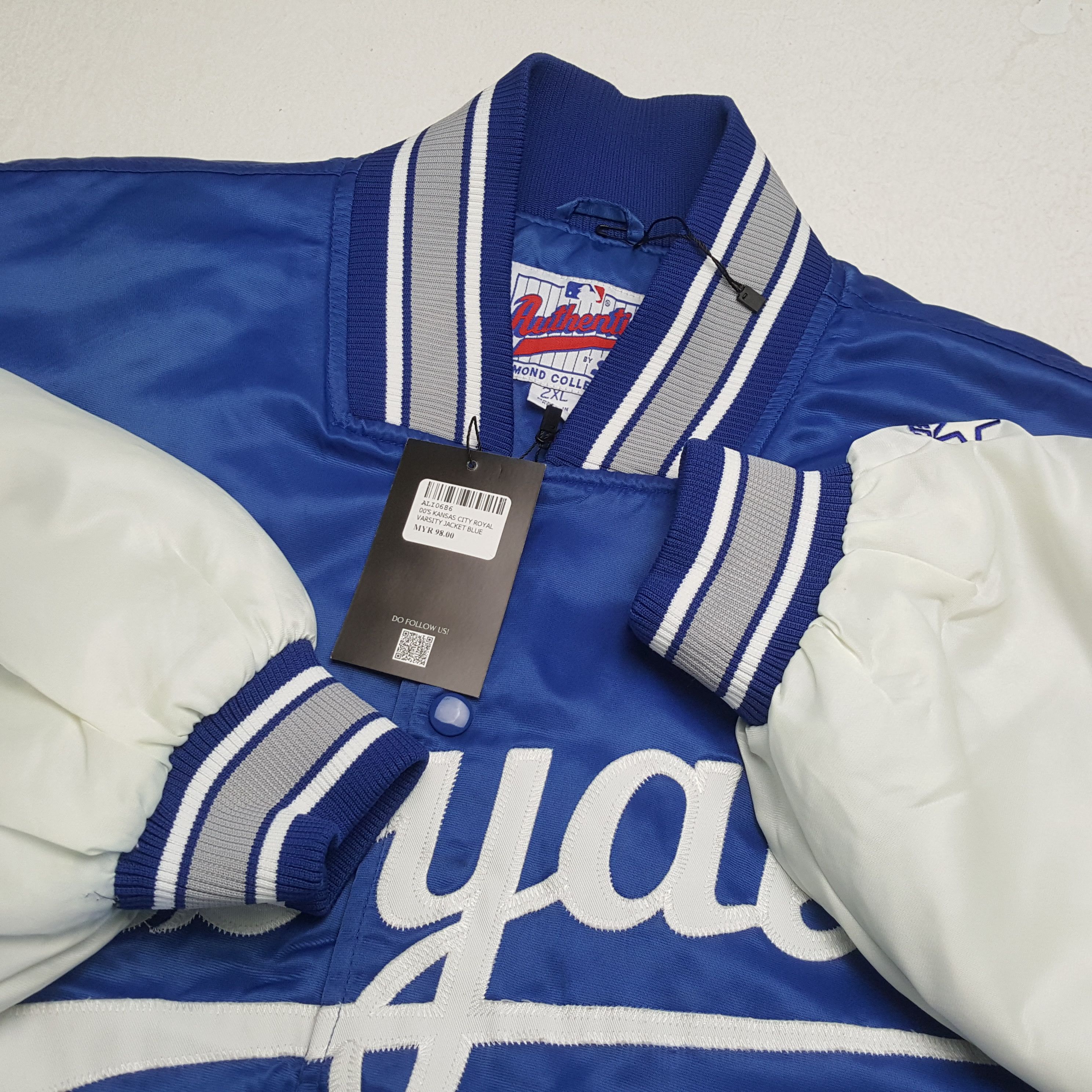 MLB × Vintage Vintage KANSAS CITY ROYALS American Basketball Jacket Size US XXL / EU 58 / 5 - 10 Thumbnail