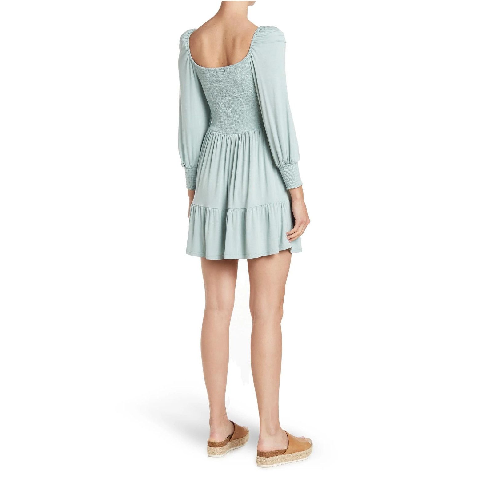 BB Dakota BB Dakota Let's Go Smocked Bodice Long Sleeve Minidress Size M / US 6-8 / IT 42-44 - 2 Thumbnail