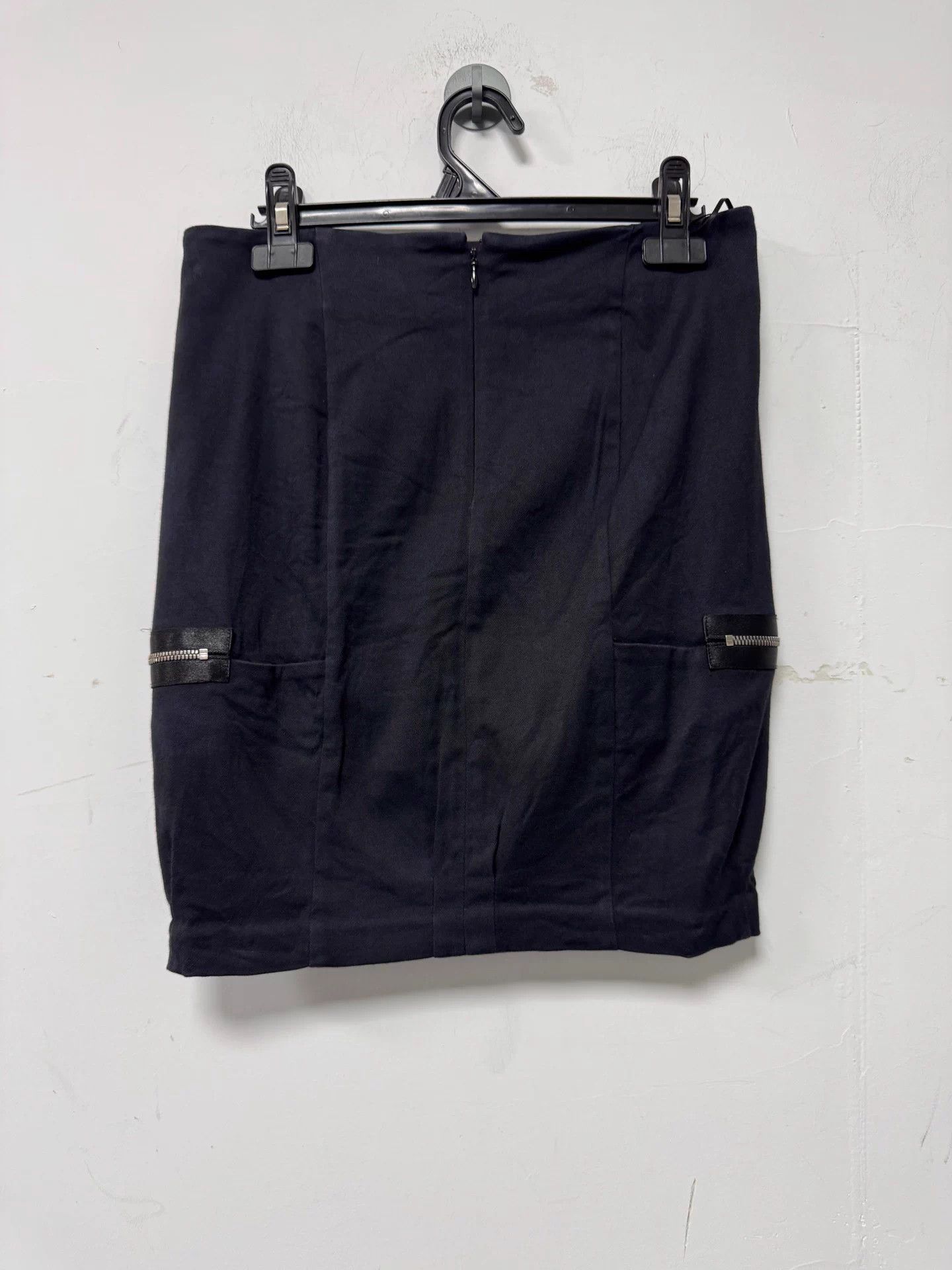 Other Sharon Wauchope Black Wool Blend Zip Skirt 36 MINT Size 26" / US 2 / IT 38 - 2 Thumbnail