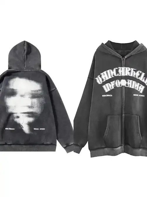 Japanese Brand Hoodie Grunge Emo Zip Up Graphic Hoodies Size US L / EU 52-54 / 3 - 3 Thumbnail