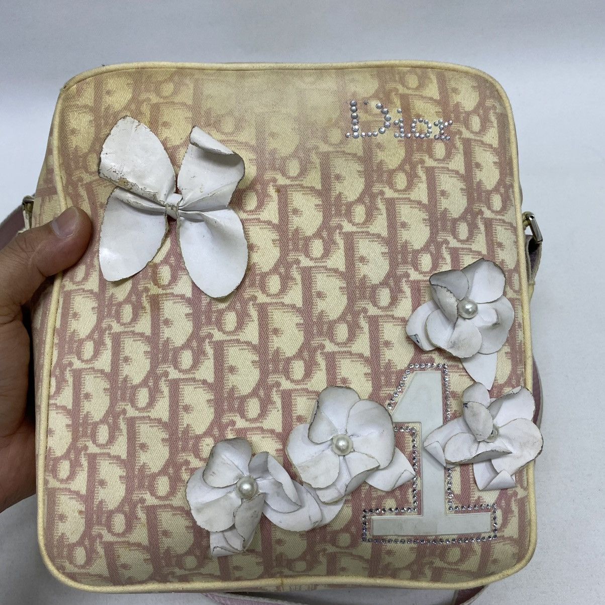Dior ‼️LASTDROP‼️ CHRISTIAN DIOR TROTTER FLOWER SHOULDER BAG Size ONE SIZE - 9 Thumbnail