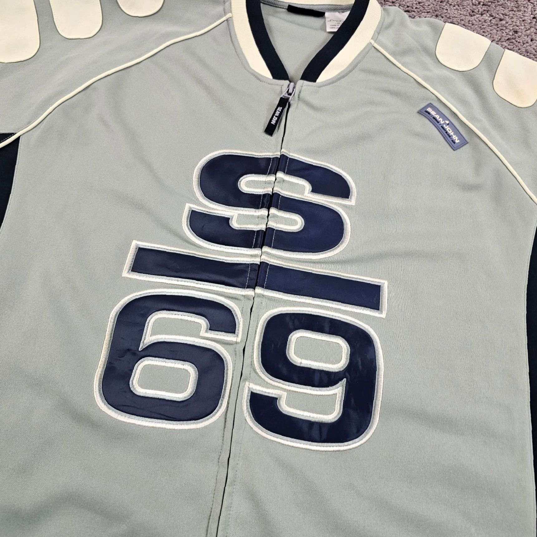 Sean John VINTAGE Sean John Jacket Men 2XL Gray Activewear Full Zip Baseball Y2K Hip Hop Size US XXL / EU 58 / 5 - 2 Thumbnail