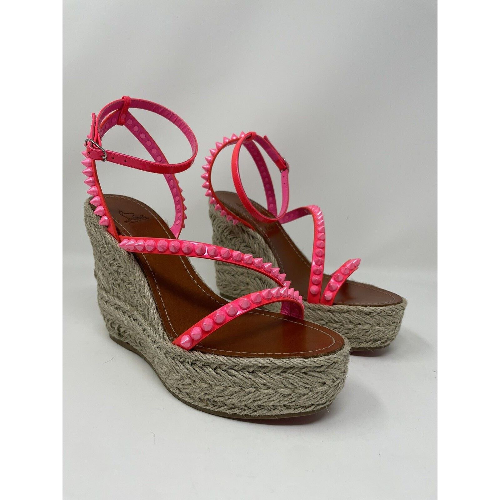 Christian Louboutin Christian Louboutin Mafaldina Zeppa 120 Pink NIB 39 Size US 9 / IT 39 - 3 Thumbnail