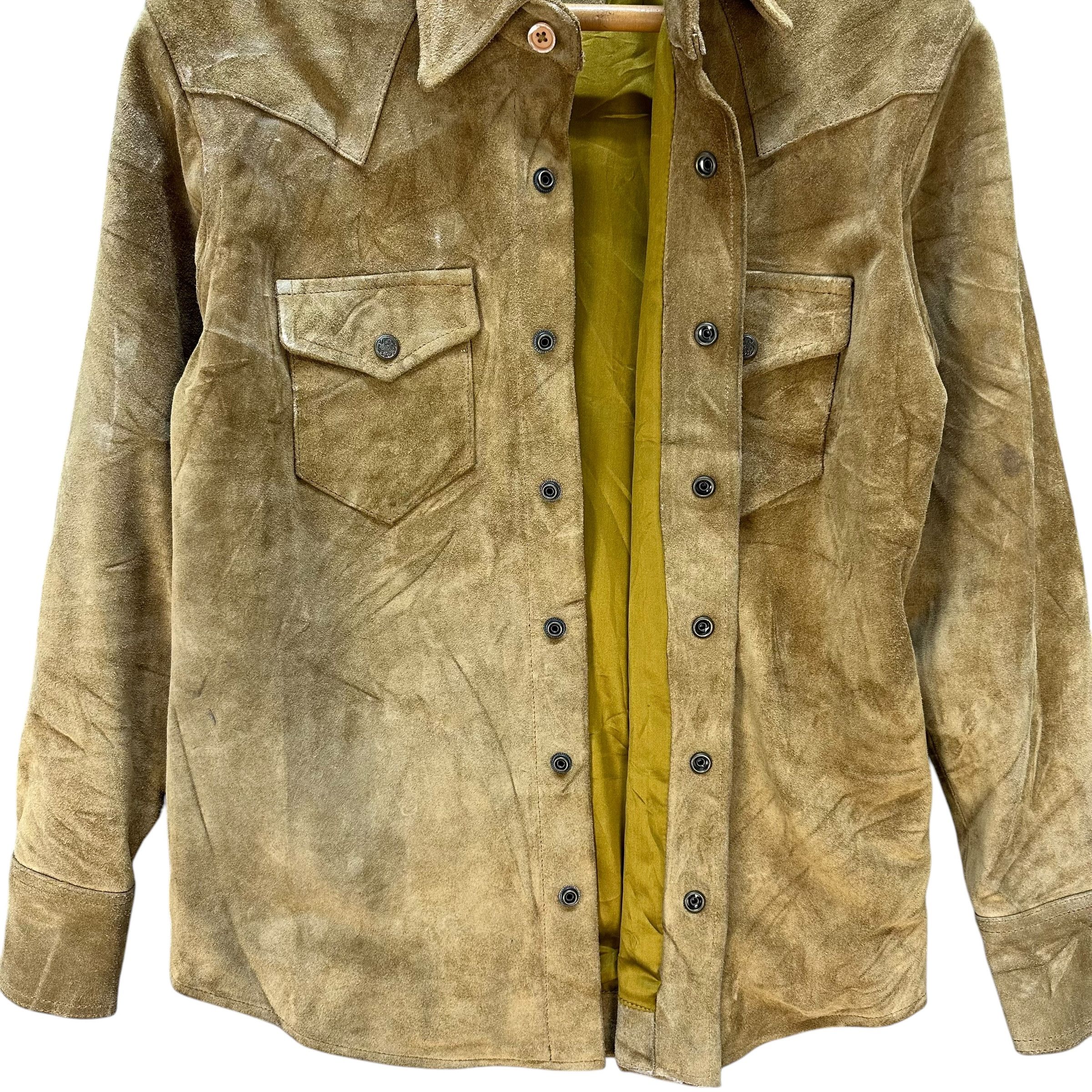 Japanese Brand DOG HOUSE Cowhide Leather Western Shirt Jacket #A78-1894 Size US M / EU 48-50 / 2 - 9 Thumbnail