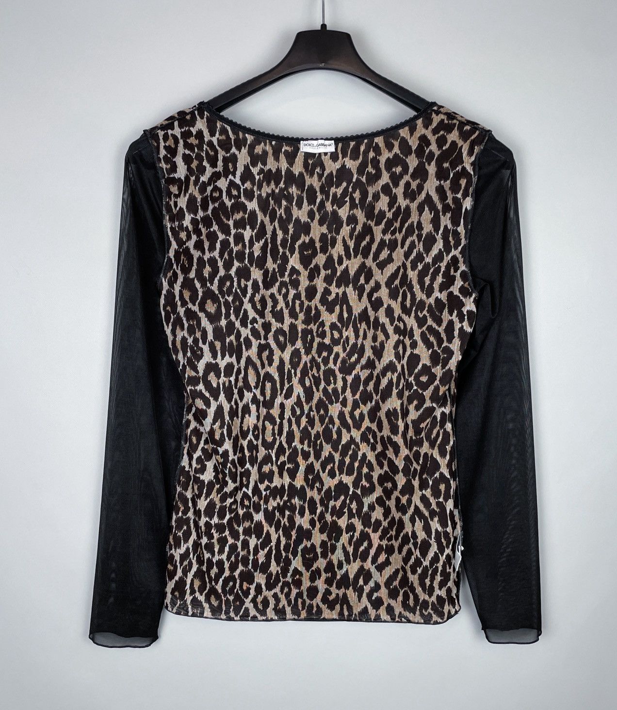 Dolce & Gabbana Women’s Dolce & Gabbana Underwear Mesh Leopard Blouse Size M Size M / US 6-8 / IT 42-44 - 4 Thumbnail