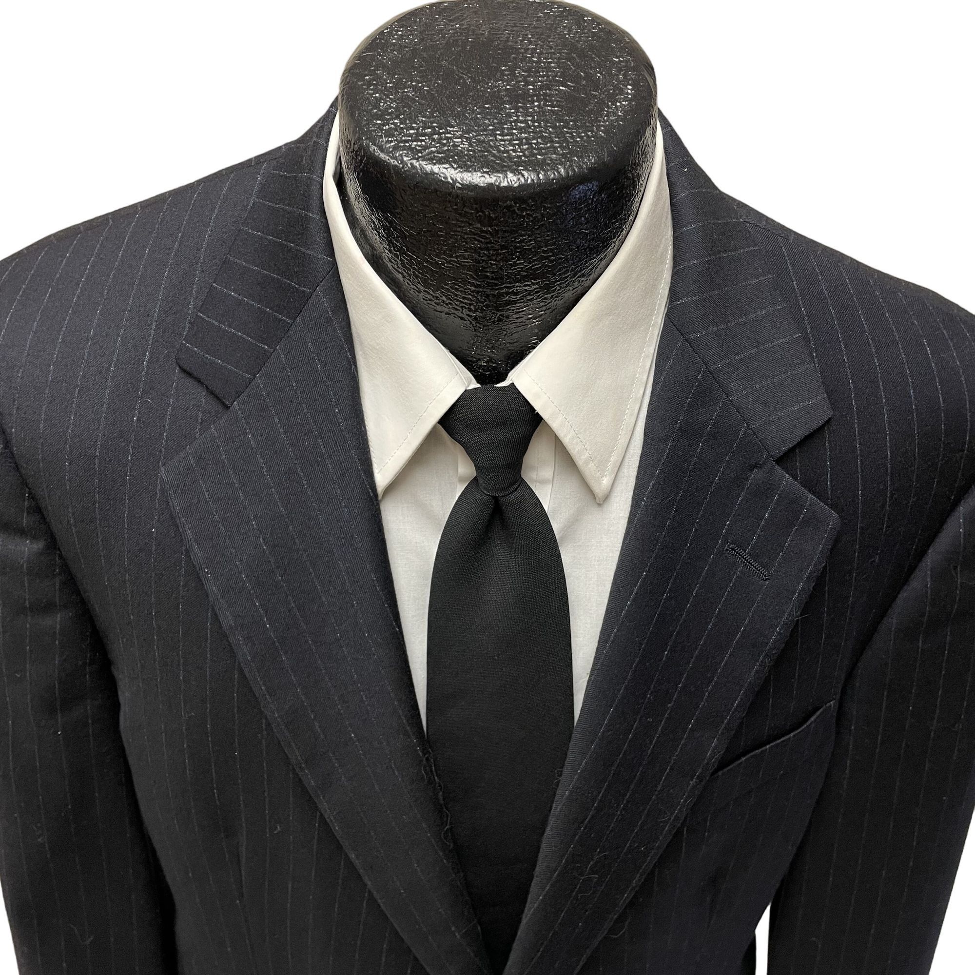 Brooks Brothers Brooks Brothers Italy Blue Black Sport Coat Blue CHALK STRI Size 40R - 2 Thumbnail