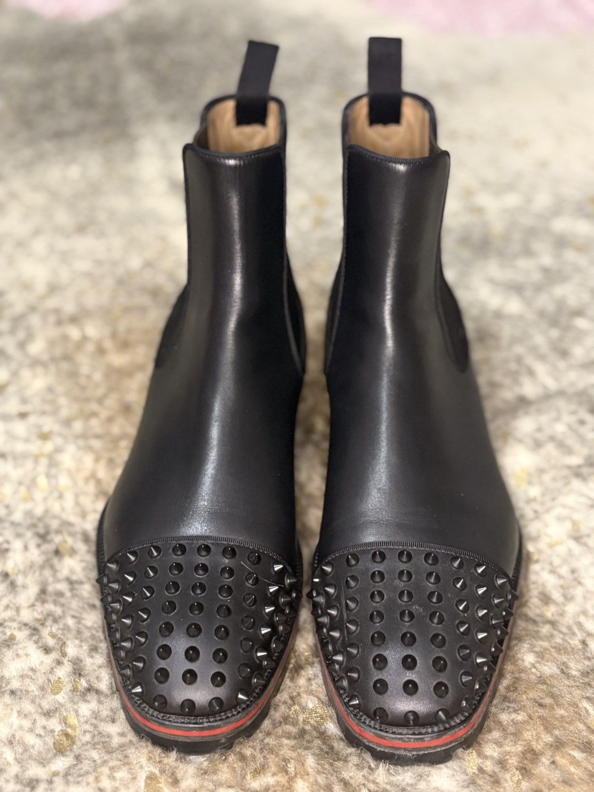 Christian Louboutin Christian Louboutin melon spiked toe cap Chelsea boots Size US 10 / EU 43 - 4 Thumbnail