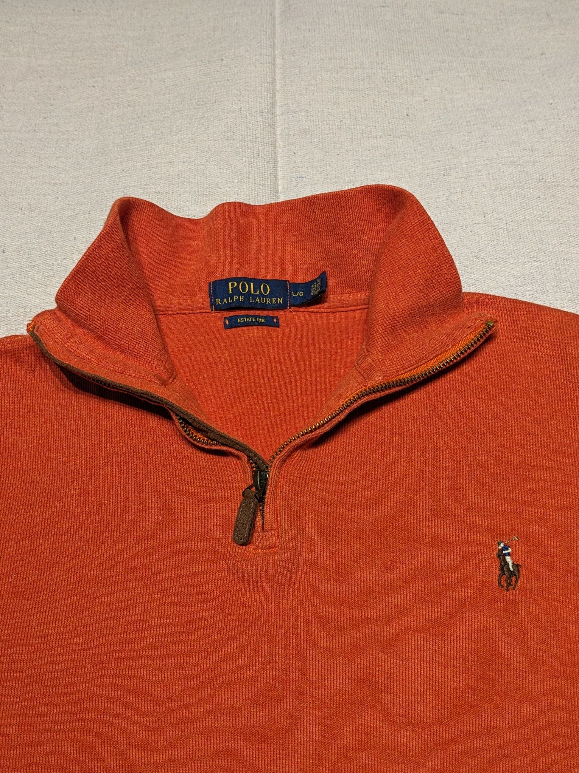 Polo Ralph Lauren Polo Estate Rib quarter zip orange men's L Size US L / EU 52-54 / 3 - 3 Thumbnail