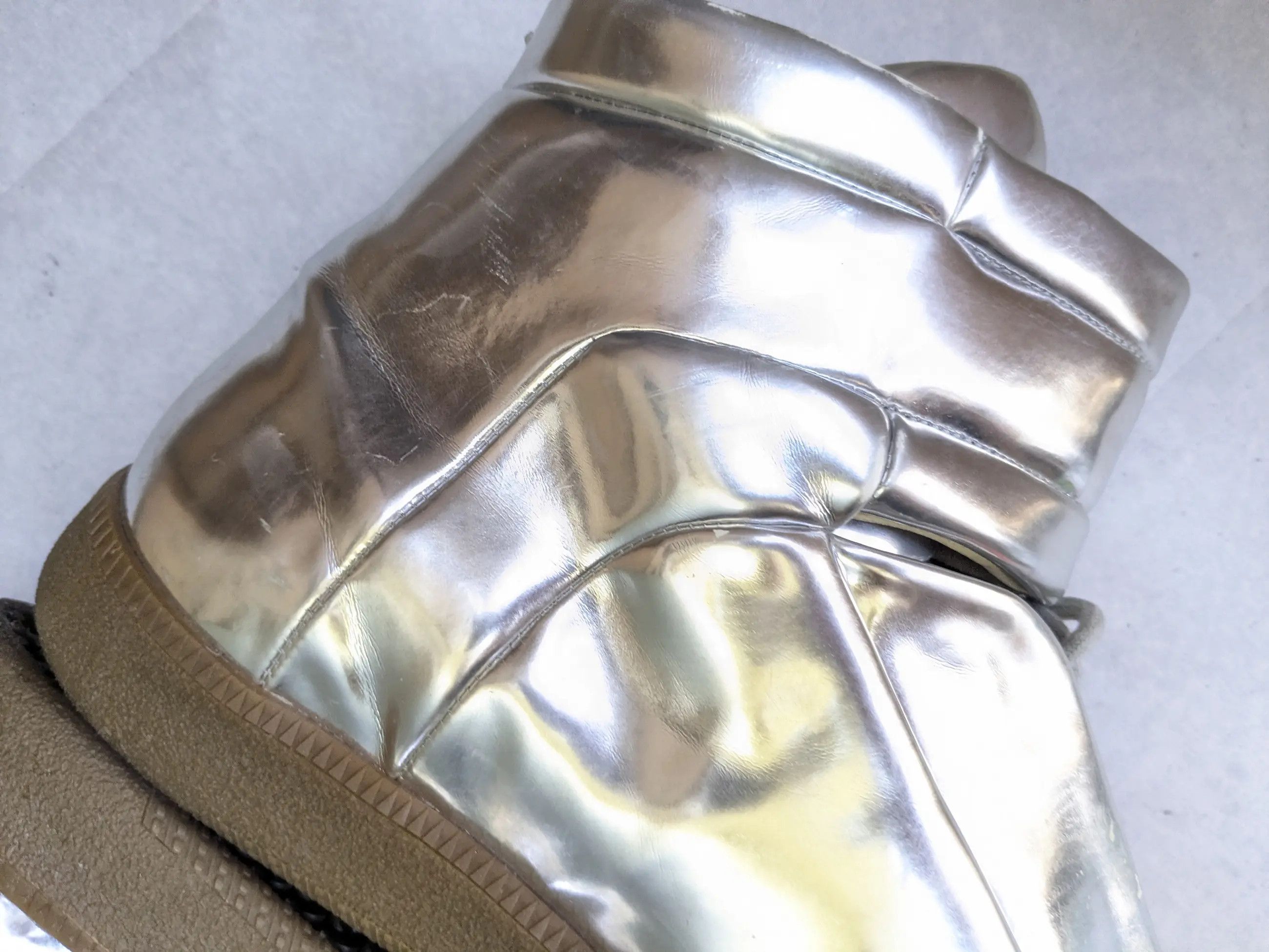 Maison Margiela Maison Margiela Future Silver High Top Sneakers 13 46 Size US 13 / EU 46 - 15 Thumbnail